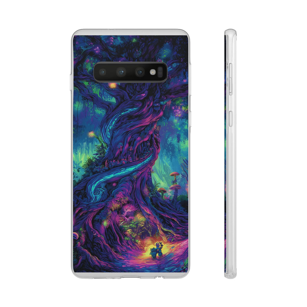 Psychedelic Tree Vibrant Fantasy Flexi Case - Enchanted Forest Design
