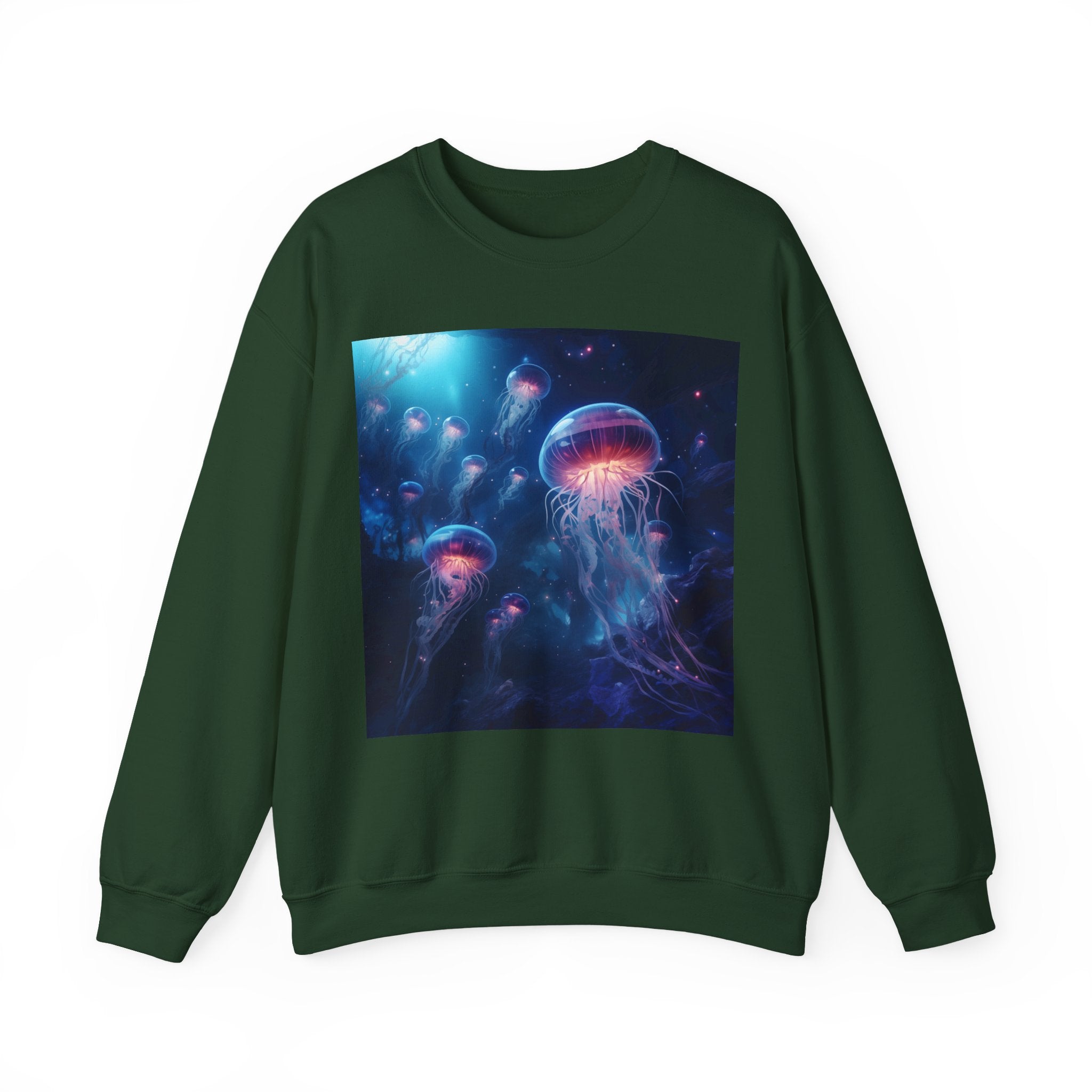 Jellyfish in Space Unisex Heavy Blend Crewneck Sweatshirt
