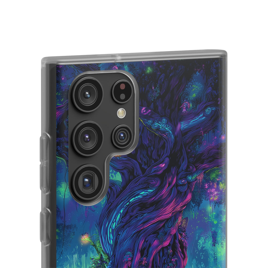 Psychedelic Tree Vibrant Fantasy Flexi Case - Enchanted Forest Design