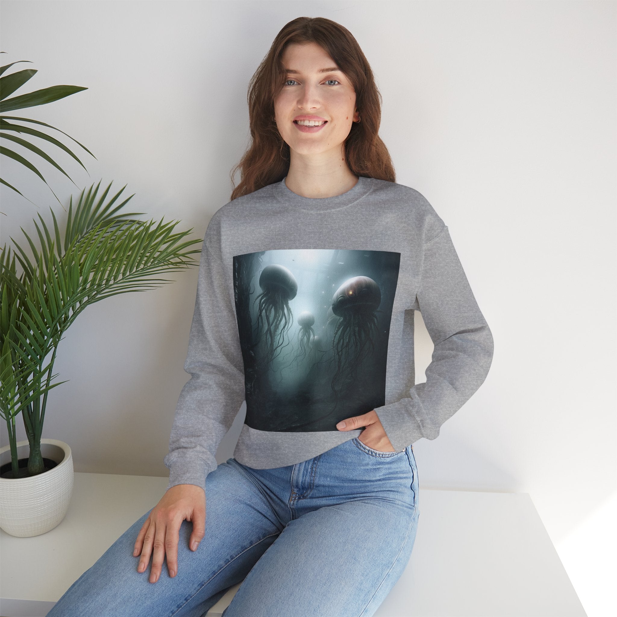 Alien Jellyfish Unisex Heavy Blend Crewneck Sweatshirt