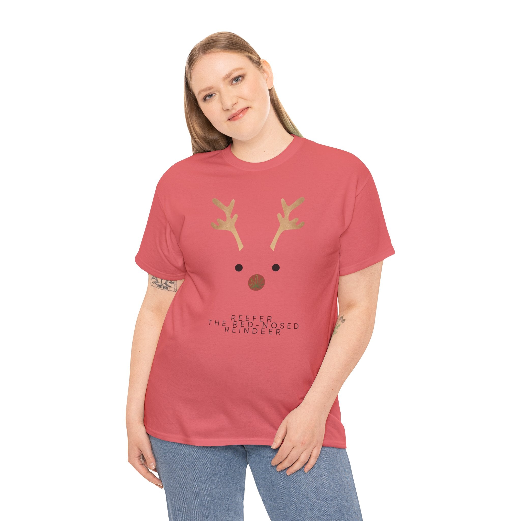 Reindeer Unisex Heavy Cotton Tee
