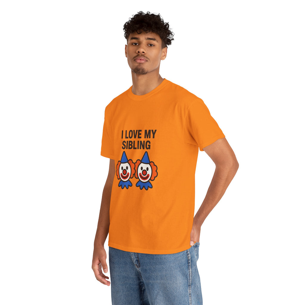 Funny Clown Sibling Love Unisex Cotton Tee