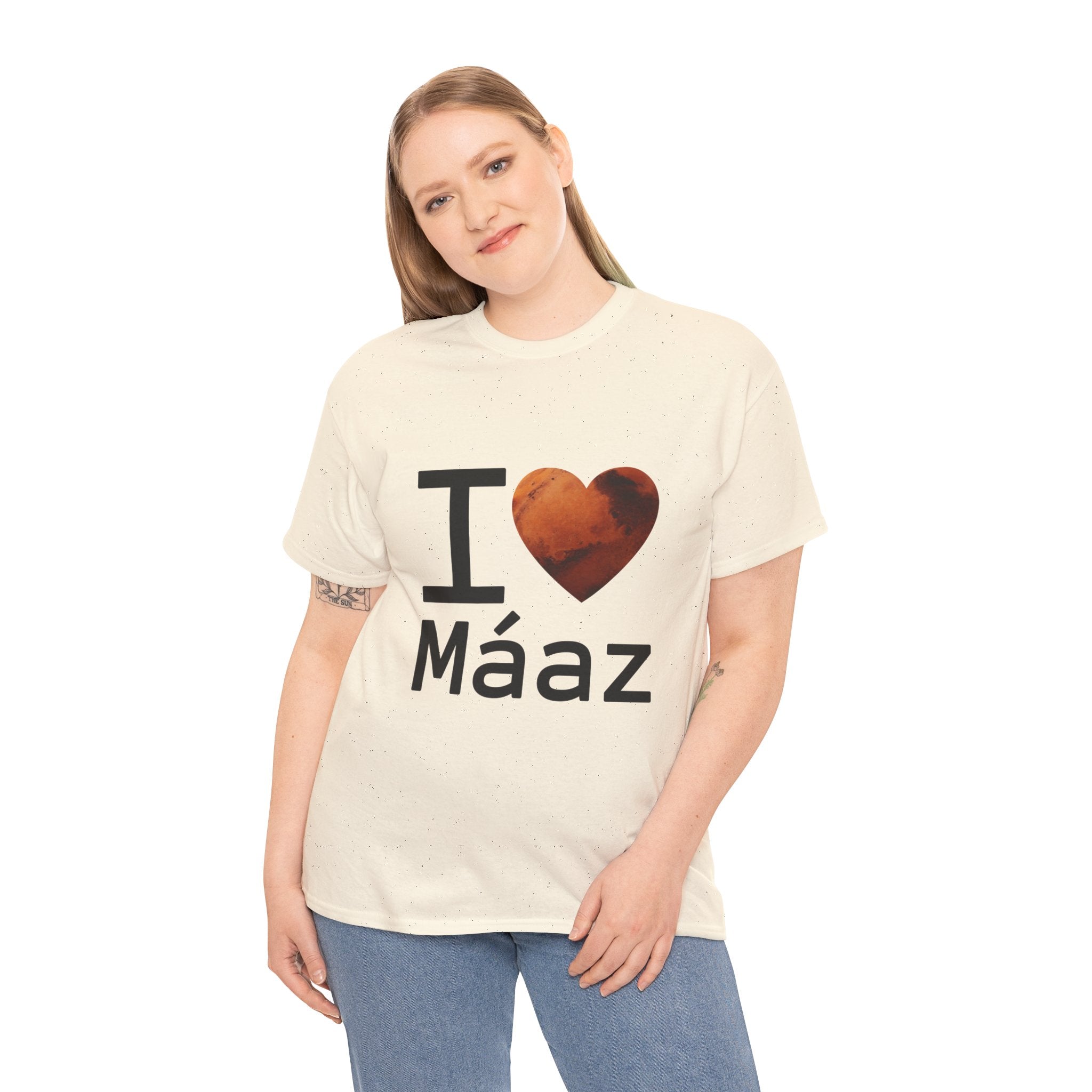 I Love Mars Unisex Heavy Cotton Tee