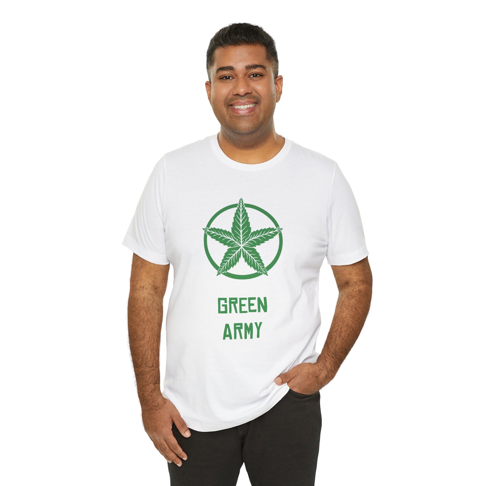 Green Army Star Unisex Jersey Short Sleeve Tee