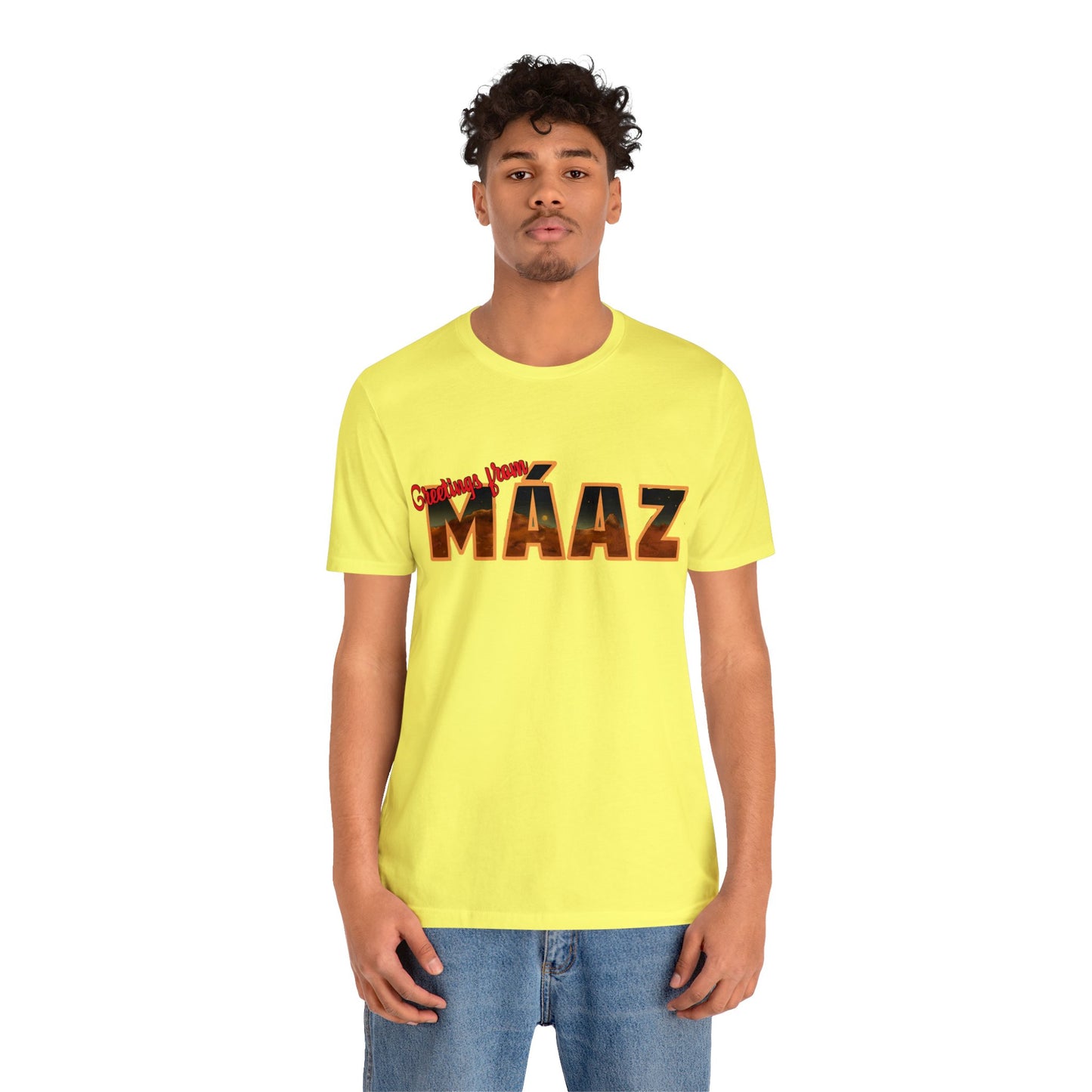 Greetings from Máaz Unisex Jersey Short Sleeve Tee