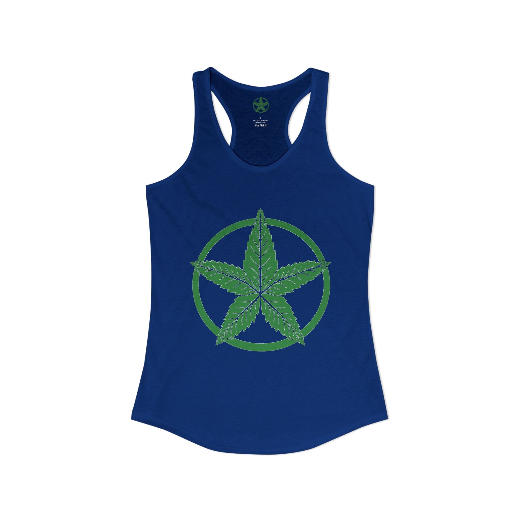 Green Army Star Leaf Women's Ideal Racerback Tank