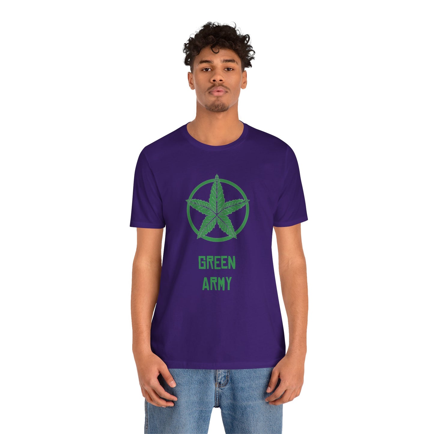 Green Army Star Unisex Jersey Short Sleeve Tee