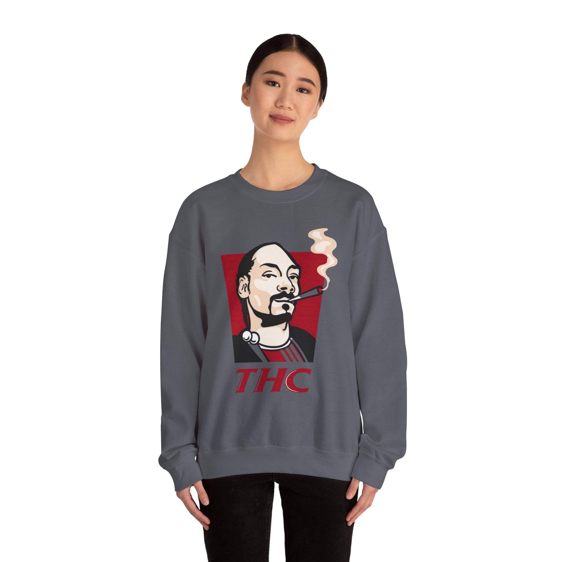 Bucket Love Graphic Crewneck Sweatshirt - Cozy Vintage Style for Chill Vibes