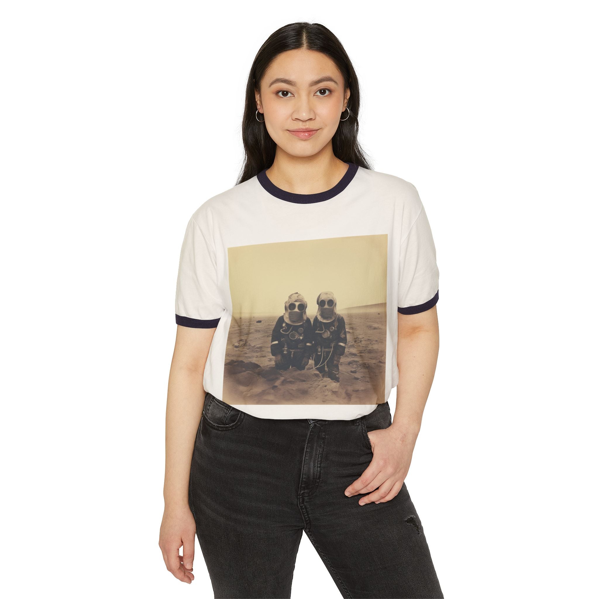 Mars Martians Unisex Cotton Ringer T-Shirt