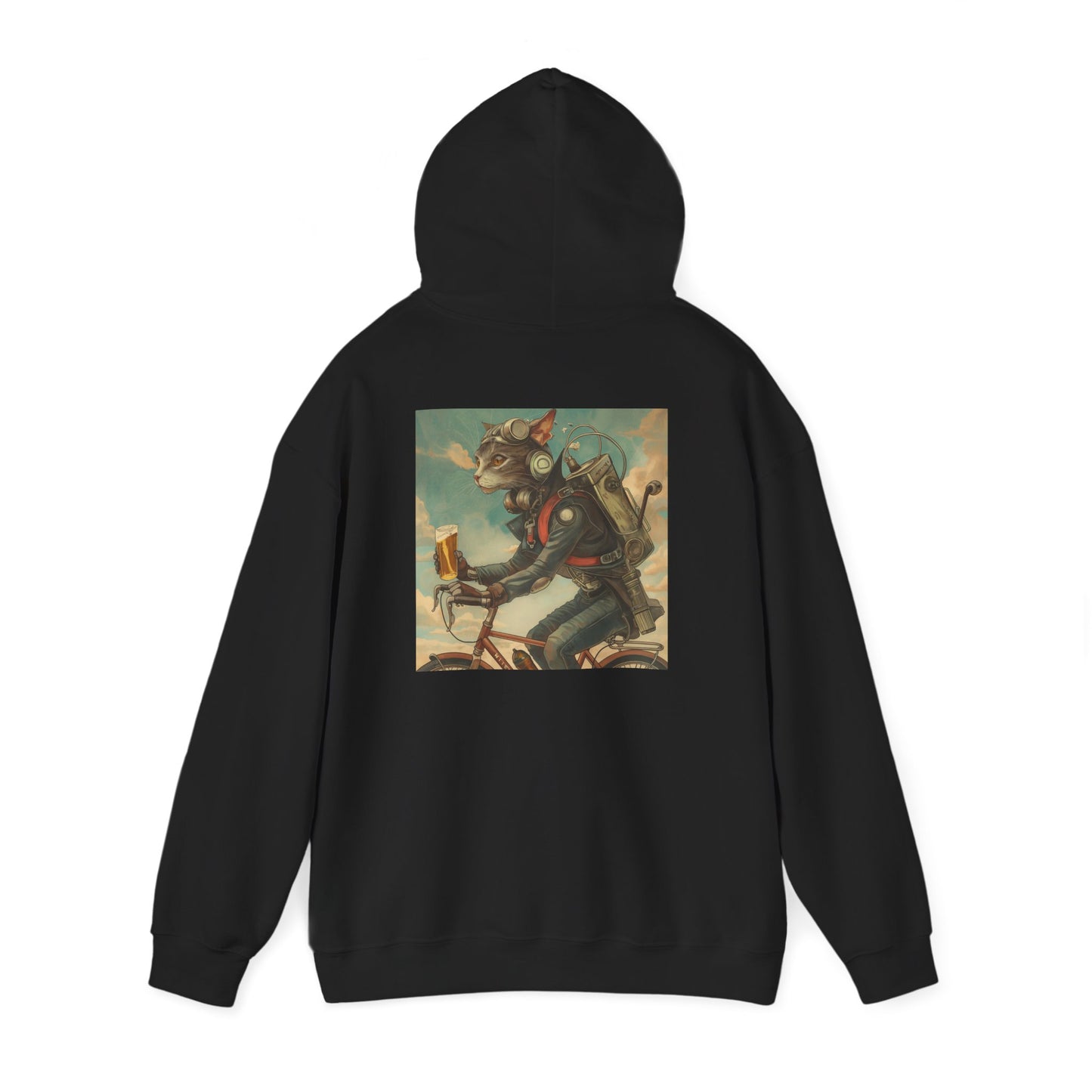 Robot Cat Unisex Heavy Blend Hooded Sweatshirt