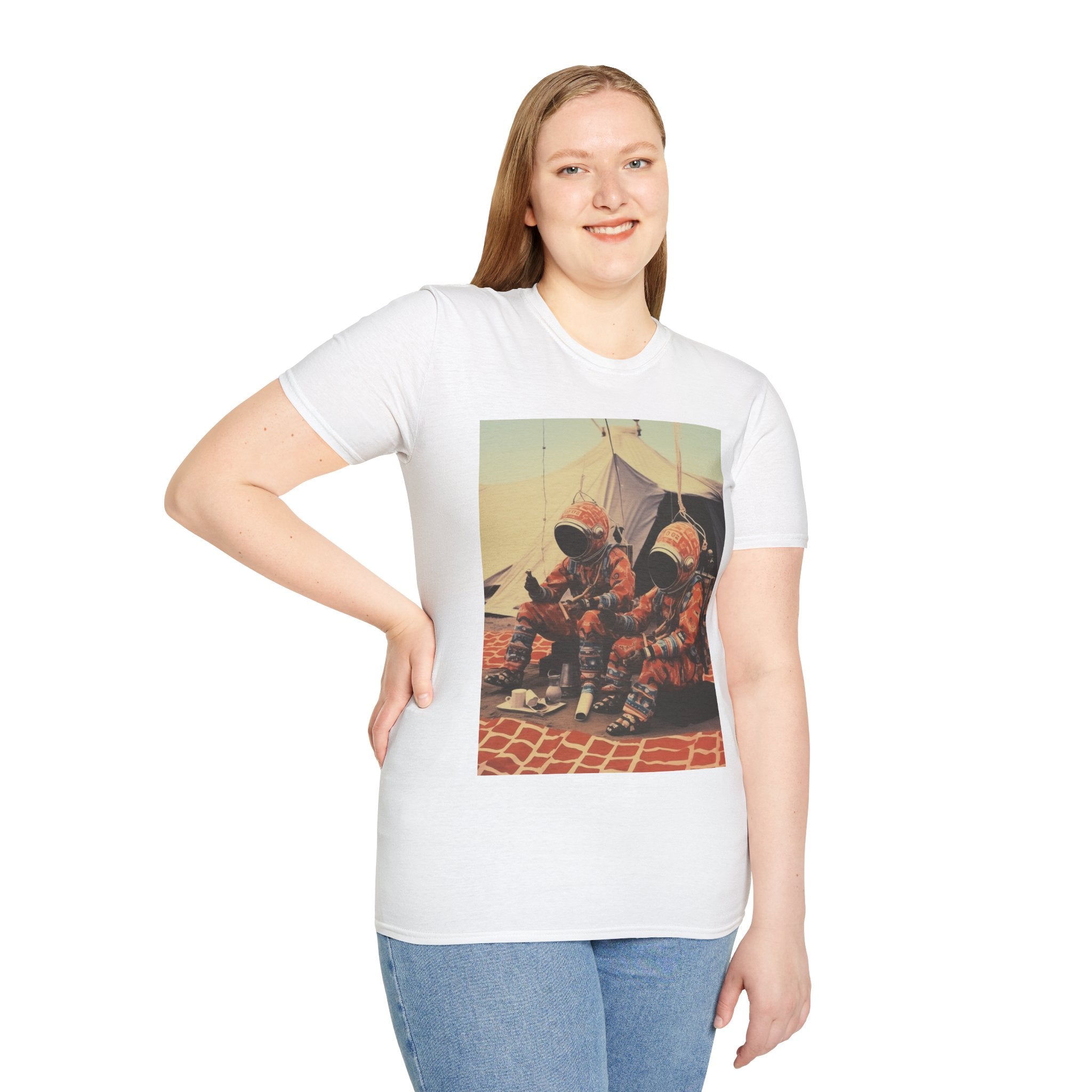 Martian African Print Unisex Softstyle T-Shirt