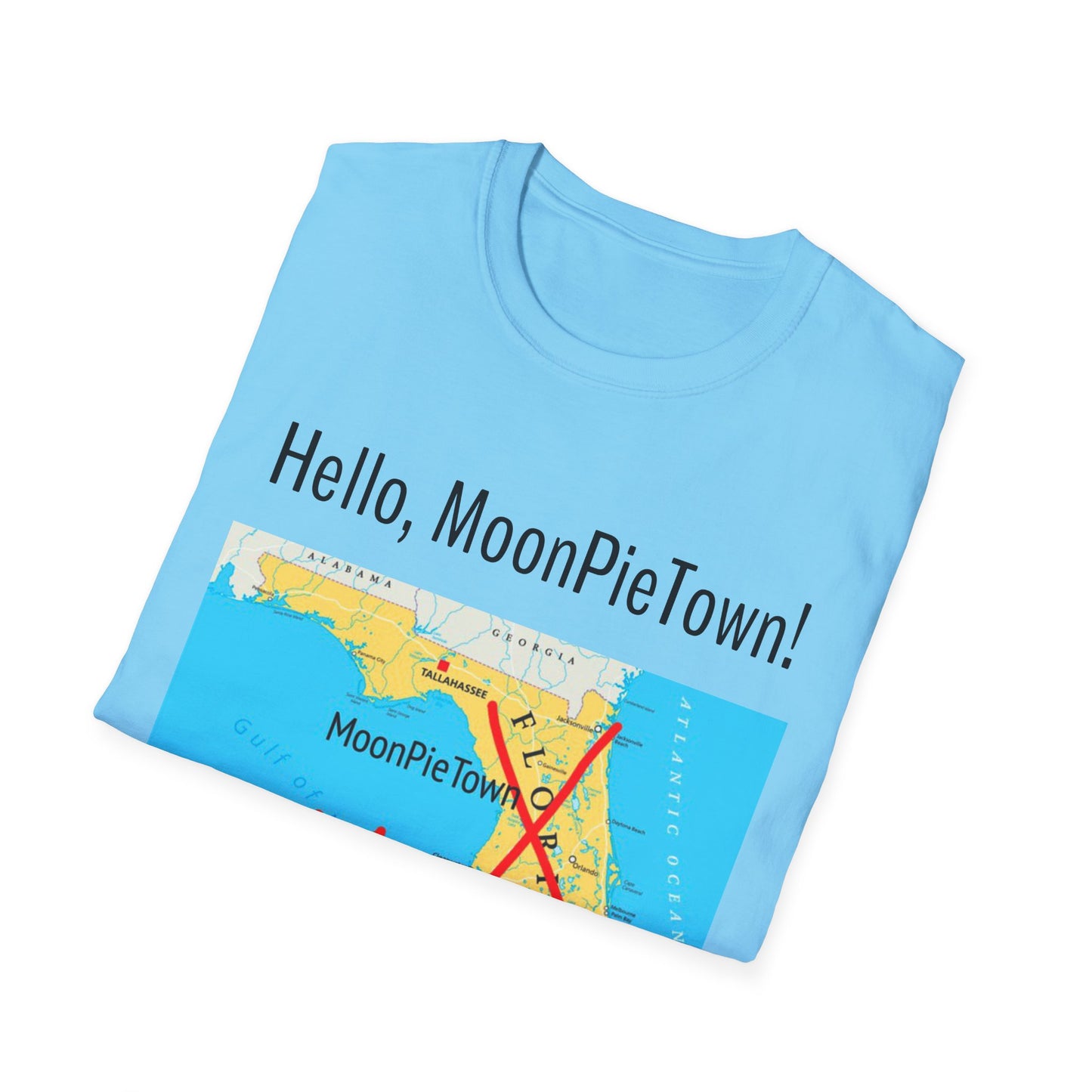 Hello MoonPieTown Unisex T-Shirt - Fun Florida Map Design