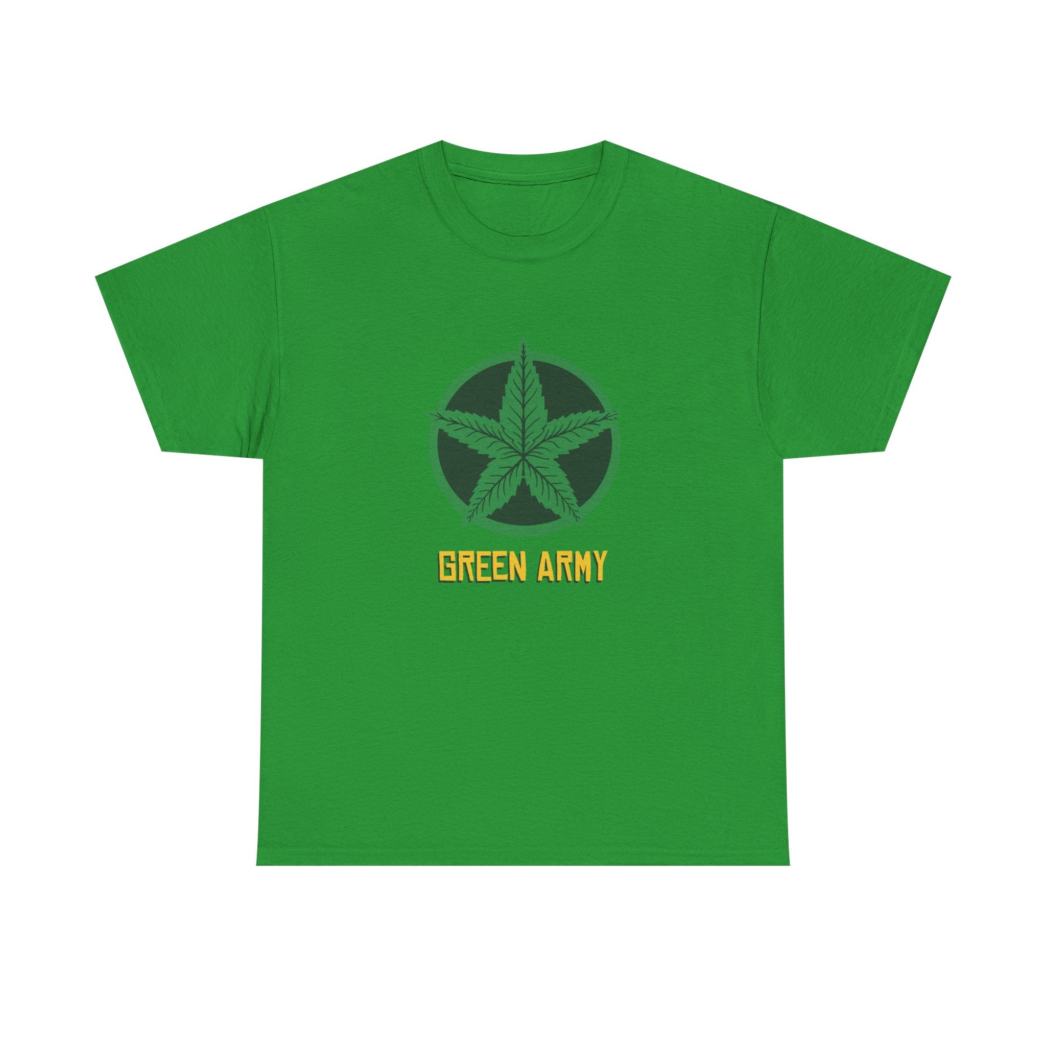 Green Army Star Logo Unisex Heavy Cotton Tee