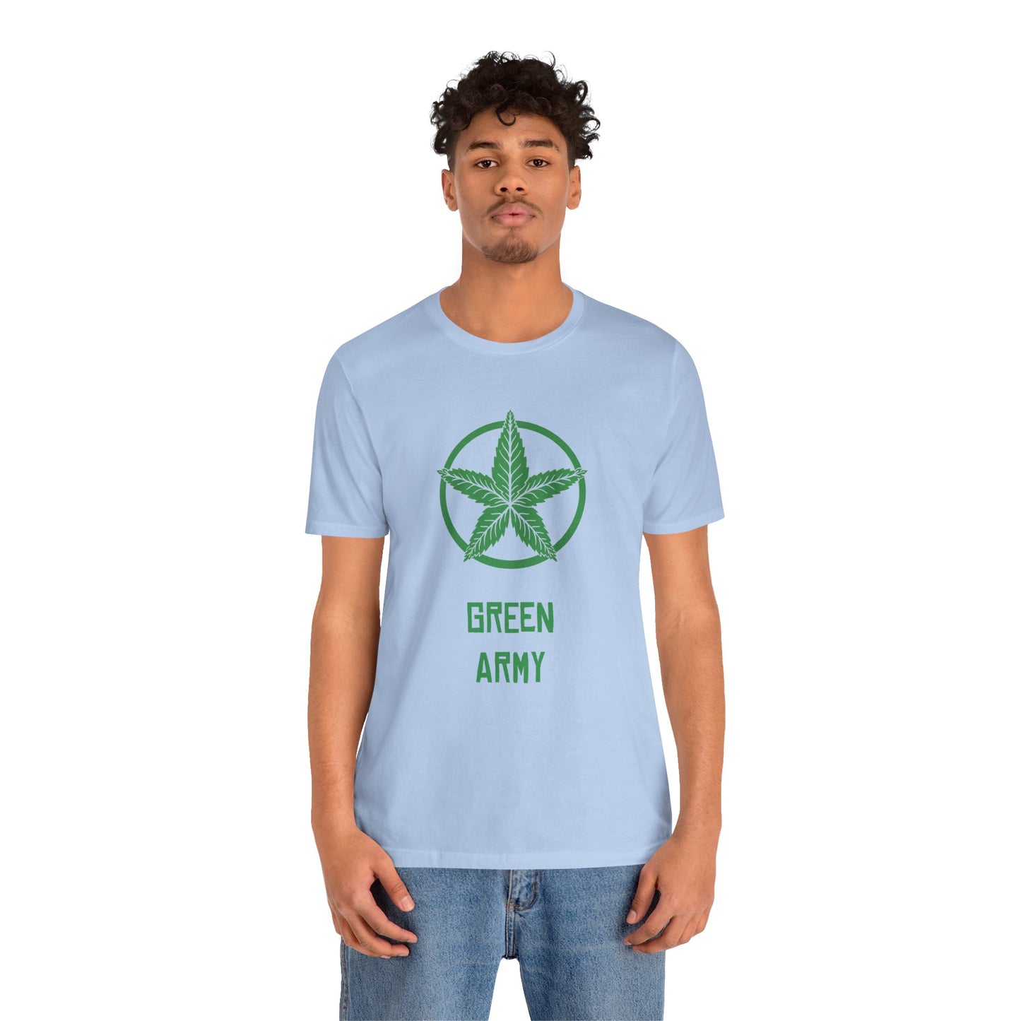 Green Army Star Unisex Jersey Short Sleeve Tee