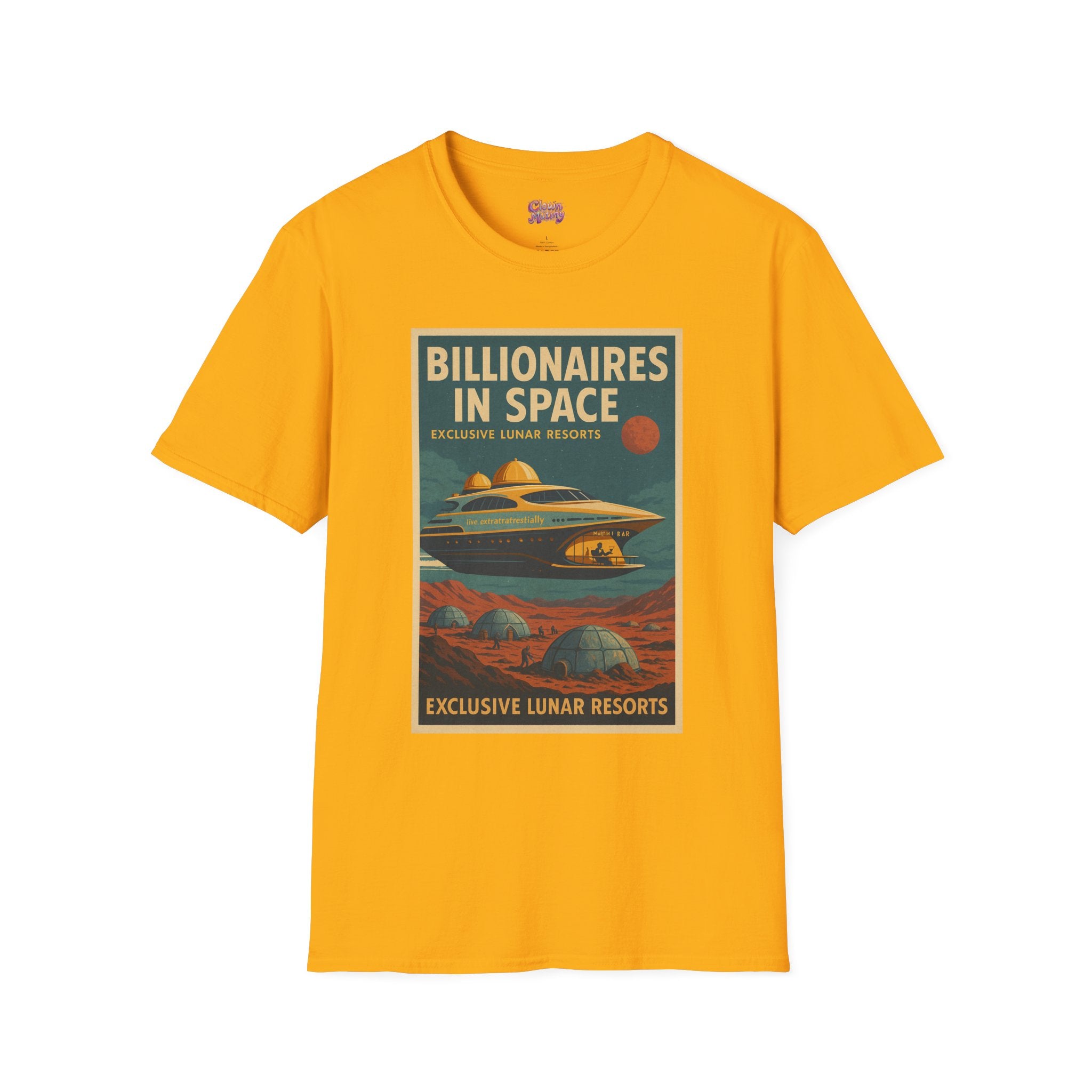 Vintage Billionaires in Space T-Shirt, Space Shirt, Retro NASA Style, Science Fiction Apparel, Lunar Resort Gift