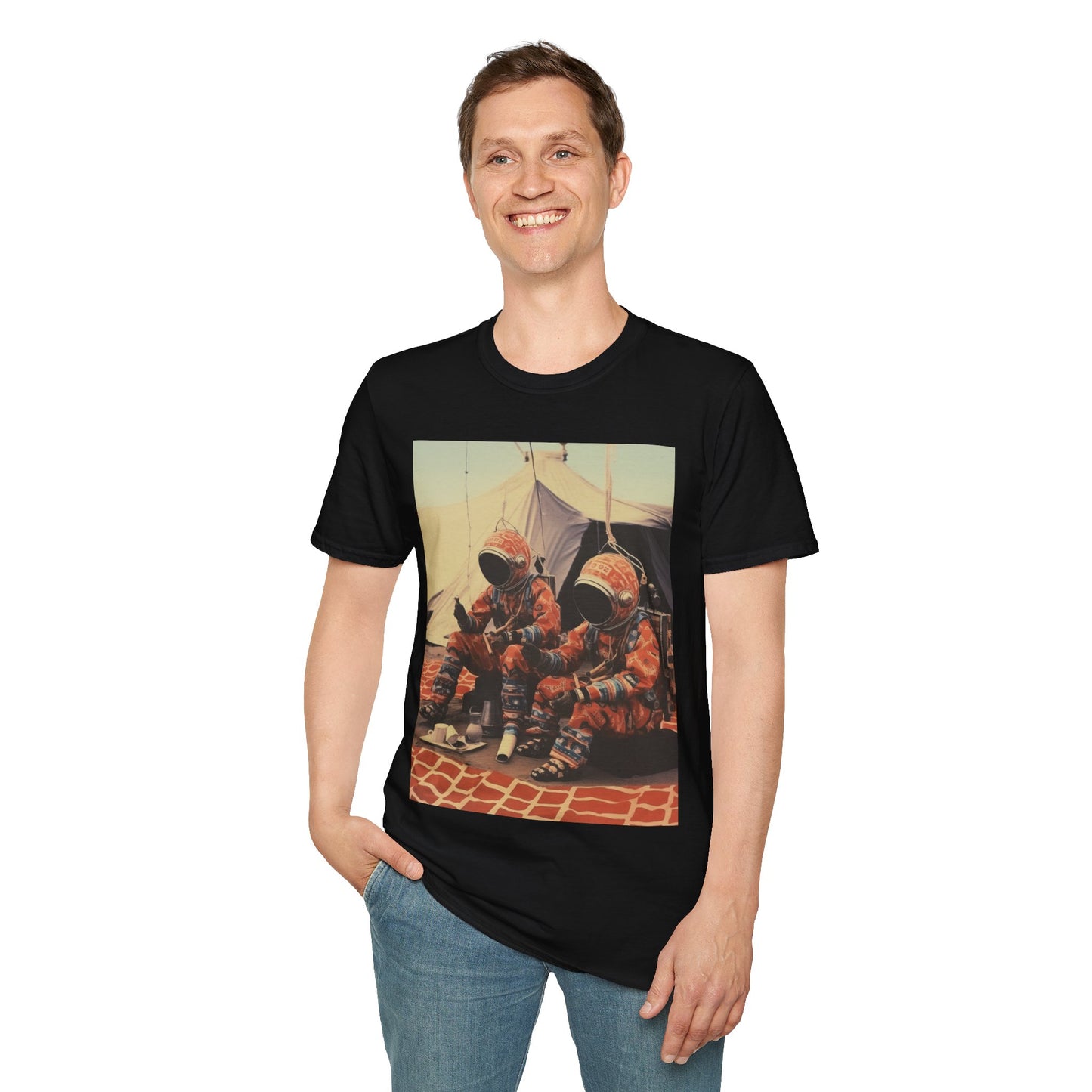 Martian African Print Unisex Softstyle T-Shirt
