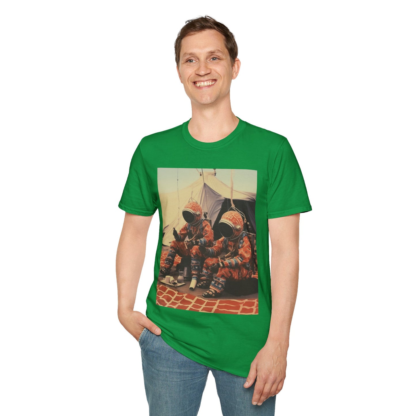 Martian African Print Unisex Softstyle T-Shirt