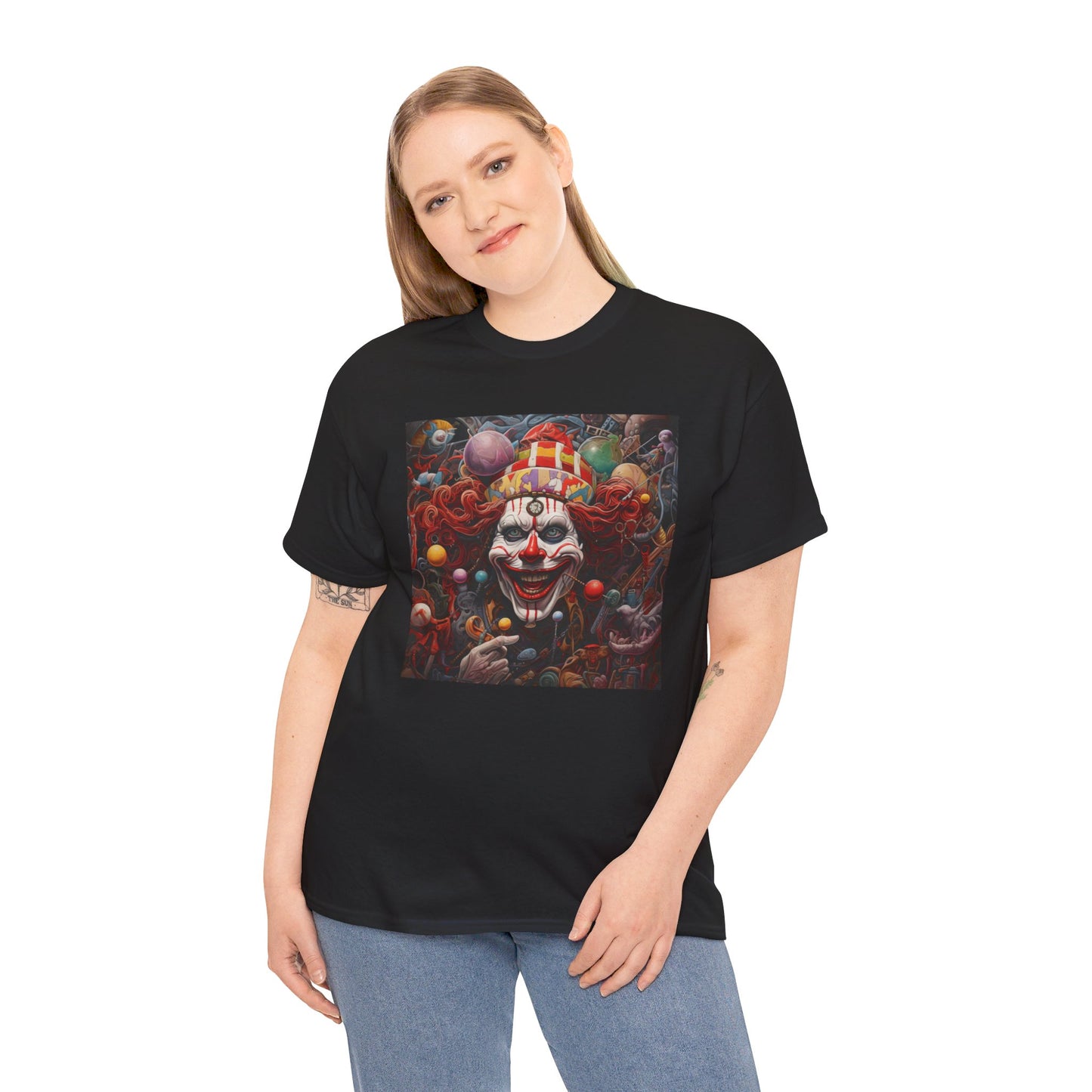 Clown Mutiny Face Unisex Heavy Cotton Tee