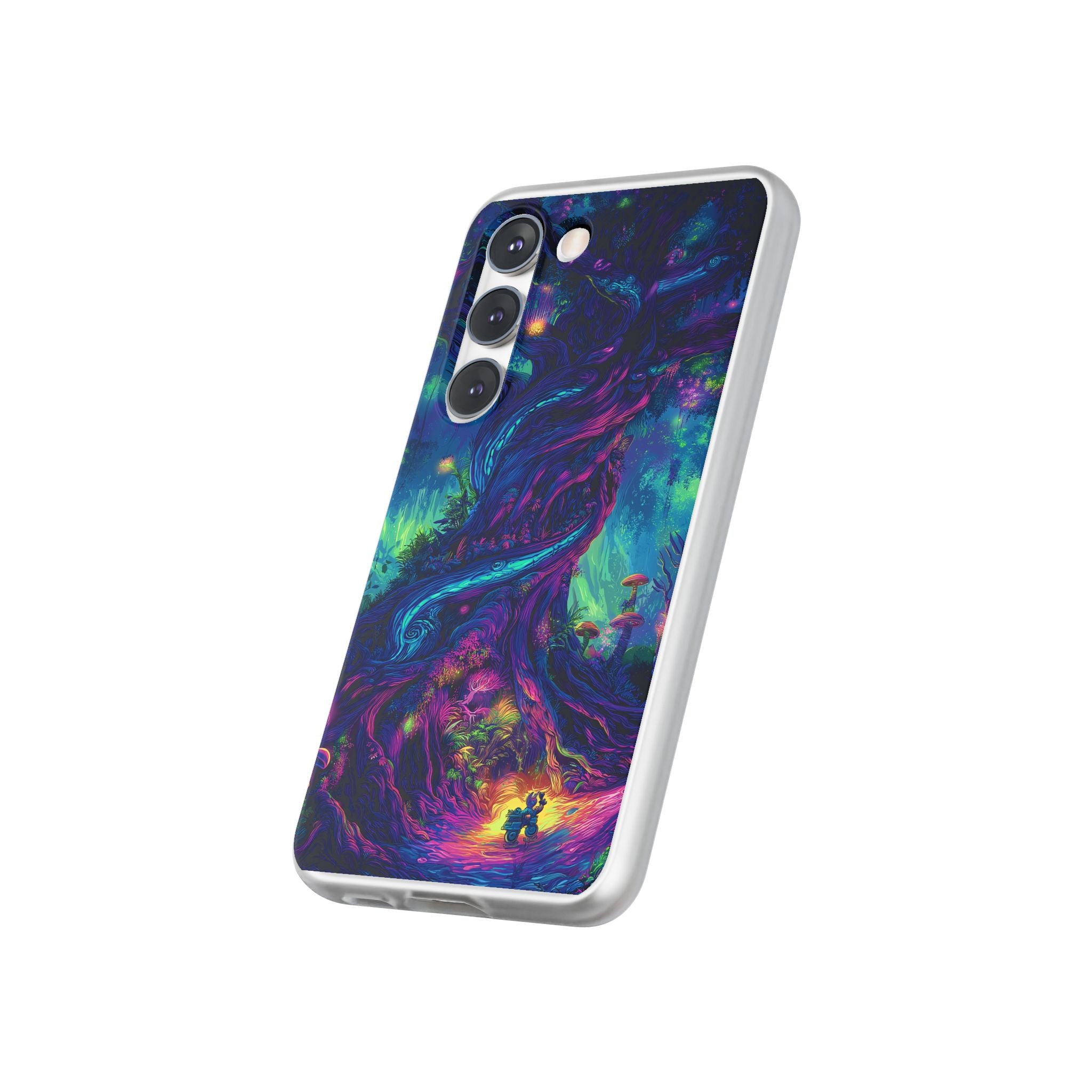 Psychedelic Tree Vibrant Fantasy Flexi Case - Enchanted Forest Design