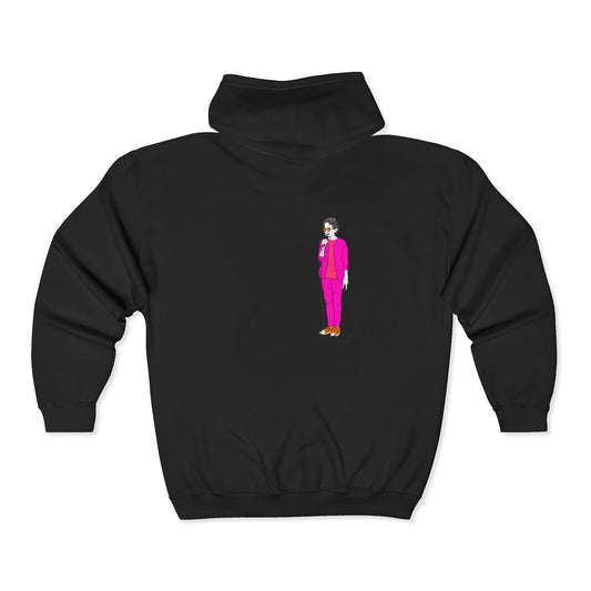 Draw and Guffaw Loren K Little Old Lesbian Unisex Heavy Blend Full Zip Hooded Sweatshirt