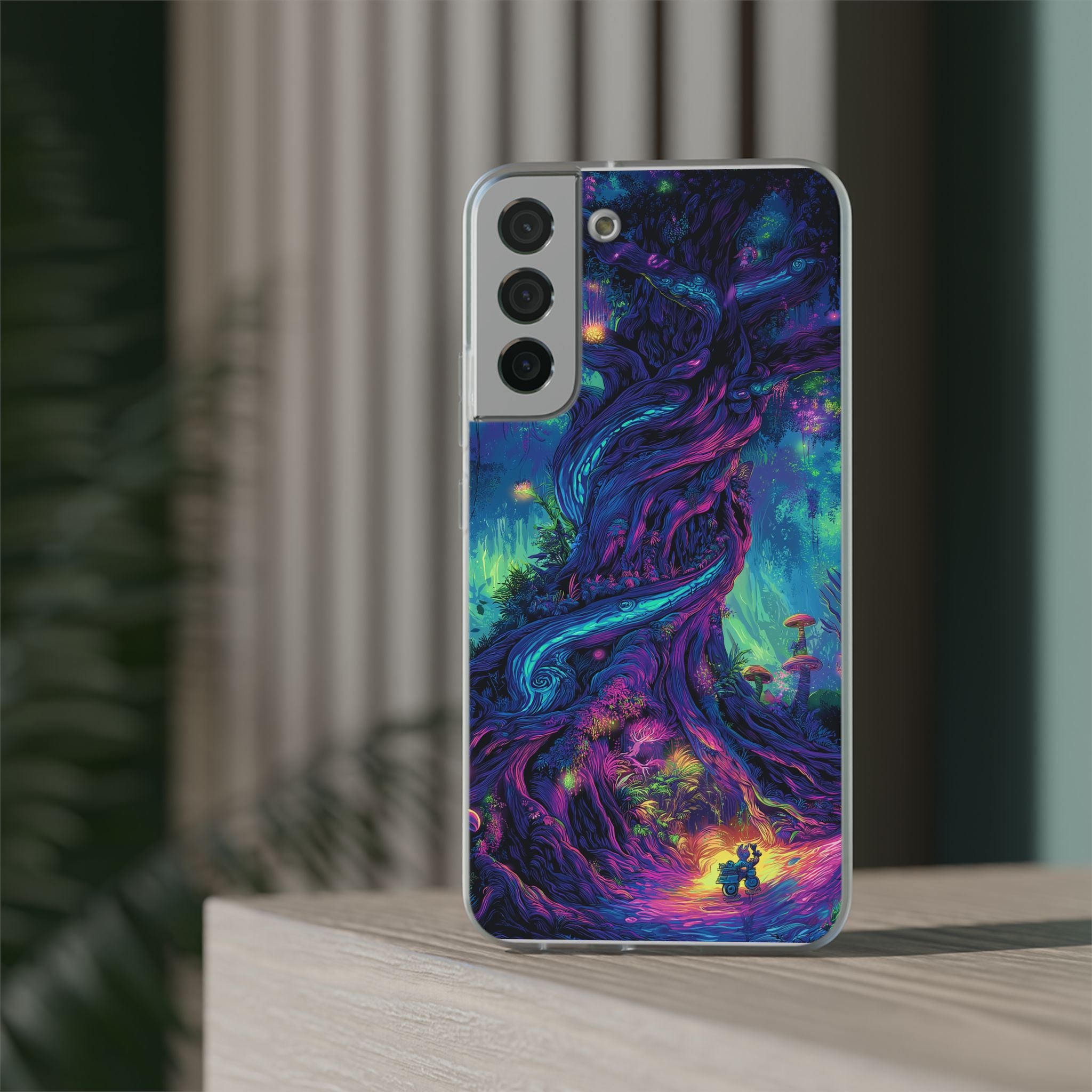 Psychedelic Tree Vibrant Fantasy Flexi Case - Enchanted Forest Design