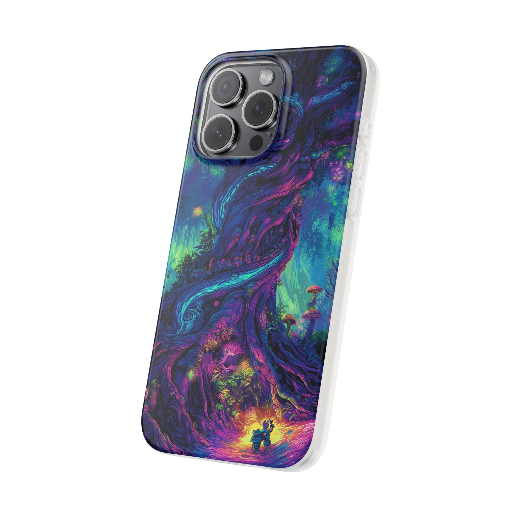 Psychedelic Tree Vibrant Fantasy Flexi Case - Enchanted Forest Design