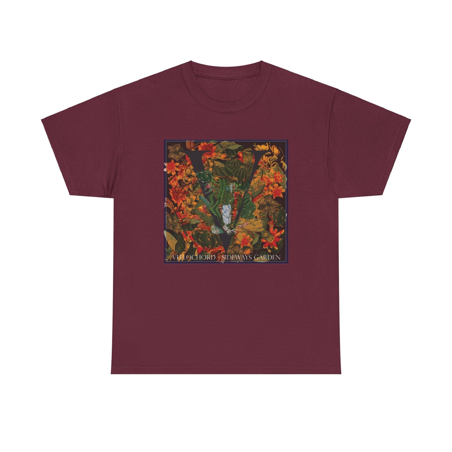 Official Vellochord Sideways Garden Unisex Heavy Cotton Tee