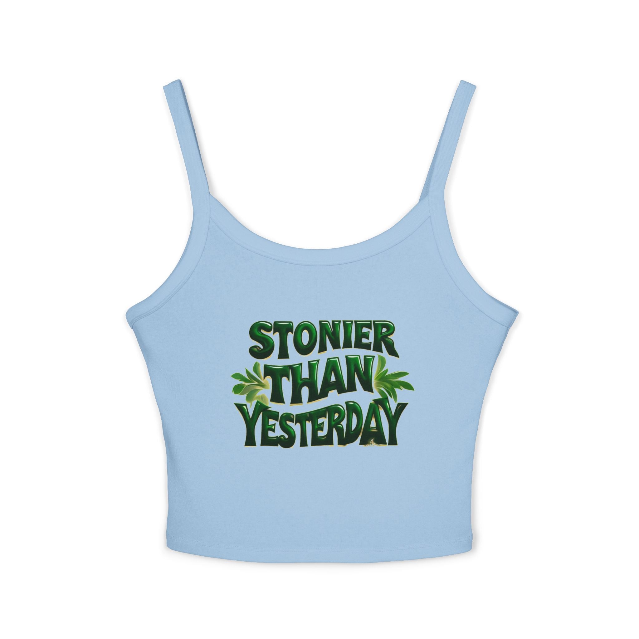 Stoner Vibe Spaghetti Strap Tank Top - Stonier Than Yesterday Design