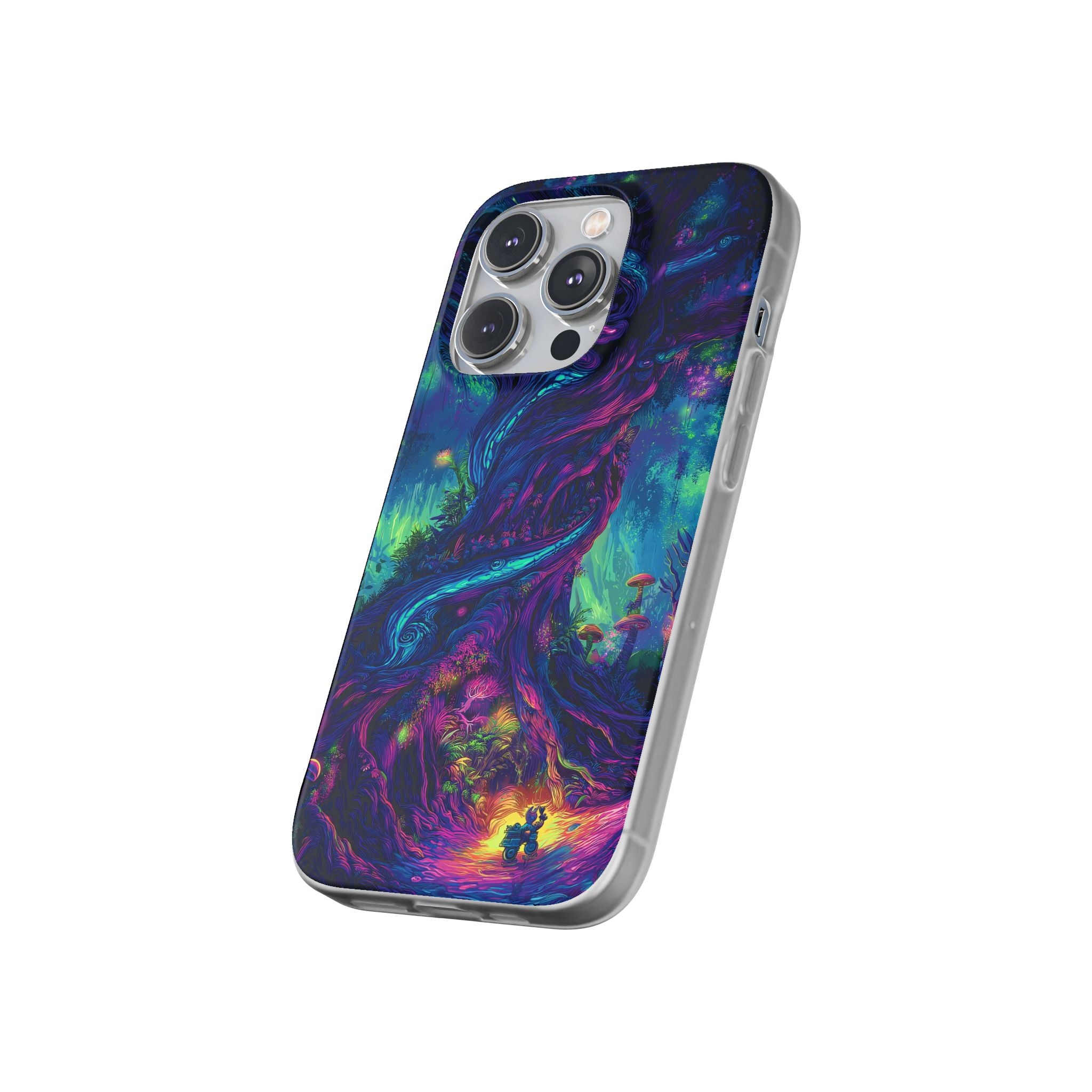 Psychedelic Tree Vibrant Fantasy Flexi Case - Enchanted Forest Design