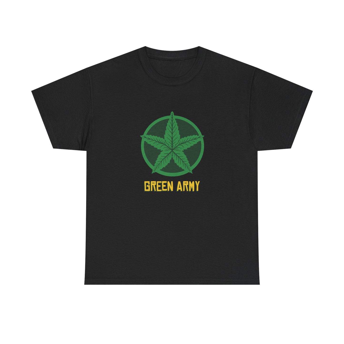 Green Army Star Logo Unisex Heavy Cotton Tee