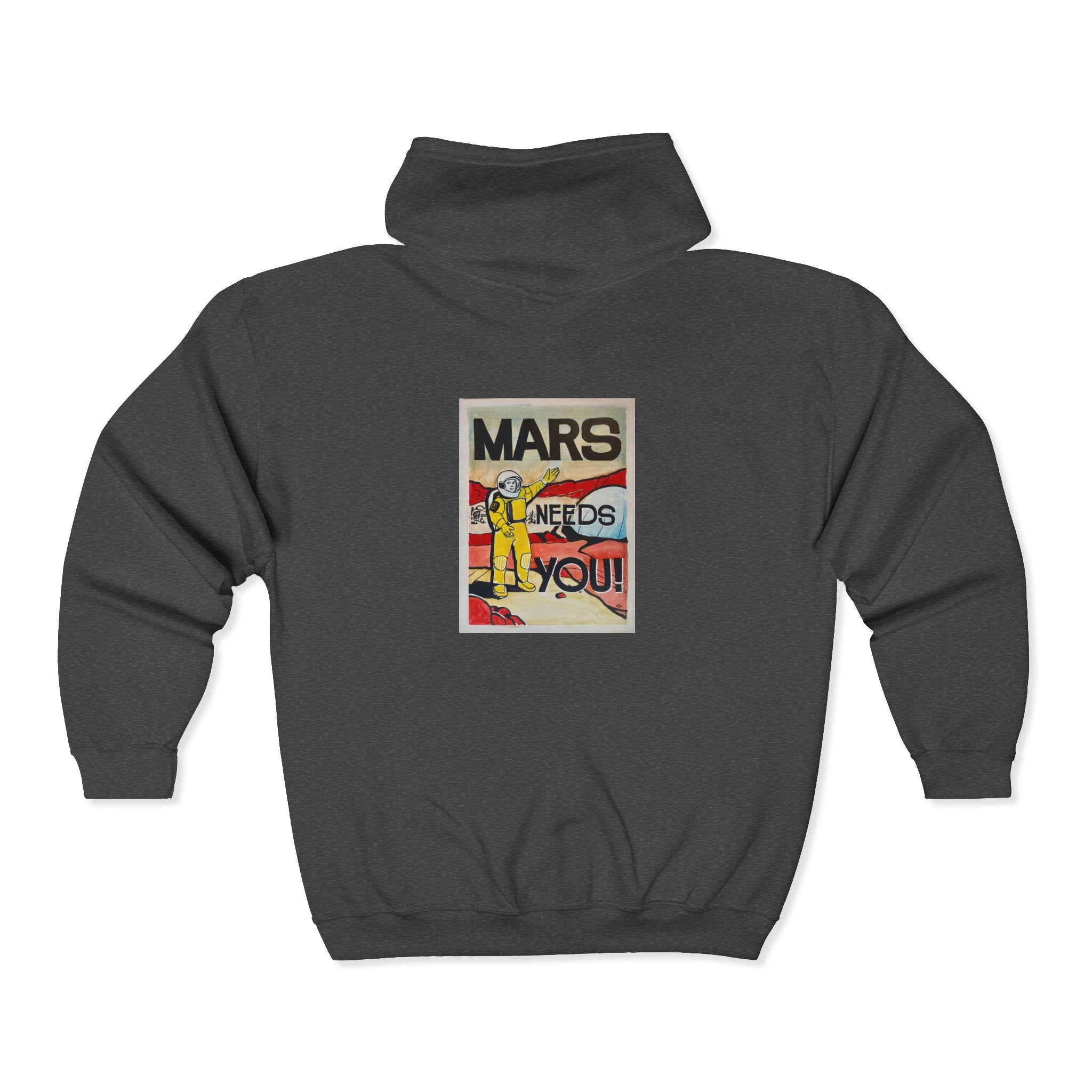 Mars Needs You Unisex Heavy Blend Full Zip Hooded Sweatshirt