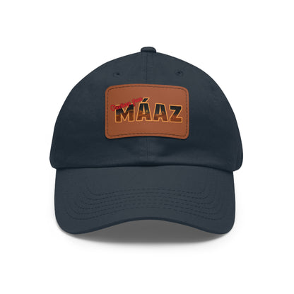Greetings from Máaz Dad Hat with Leather Patch (Rectangle)