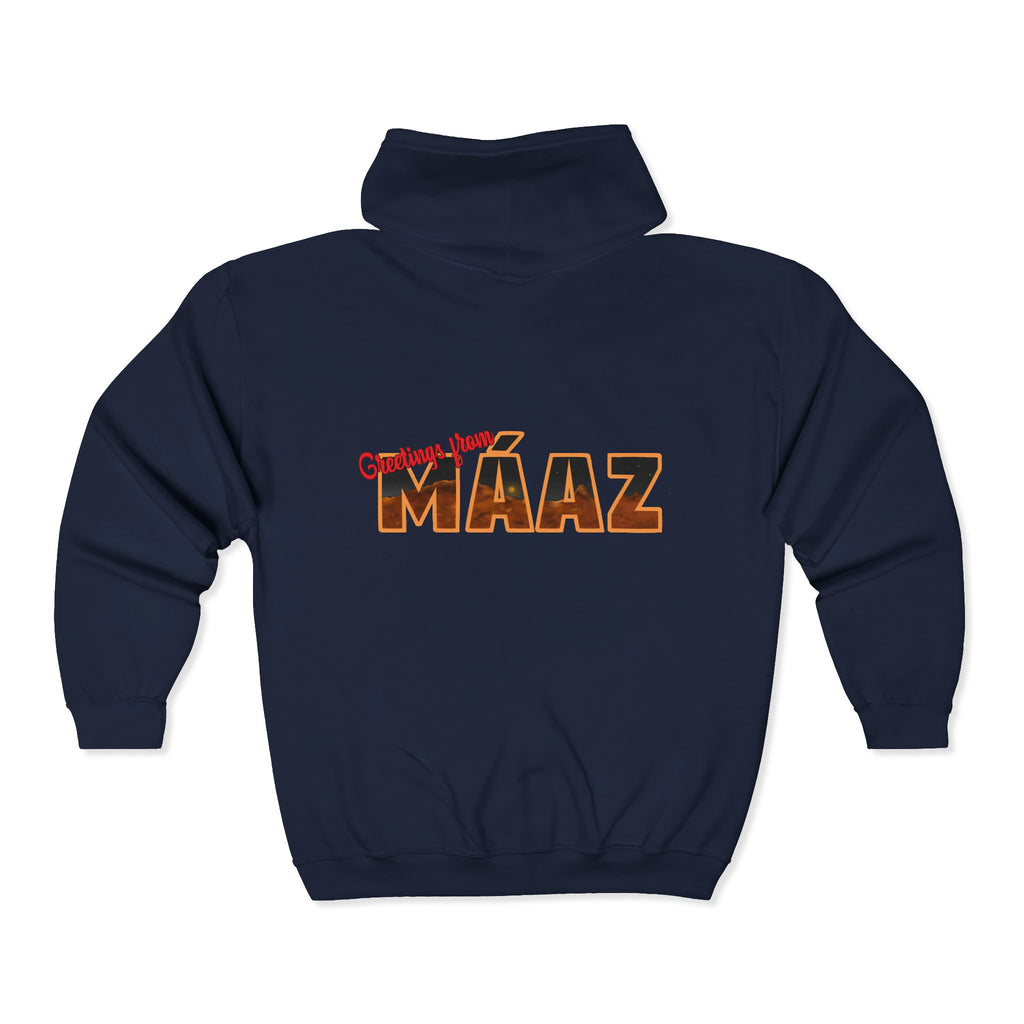 Greetings from Máaz Unisex Heavy Blend Full Zip Hooded Sweatshirt