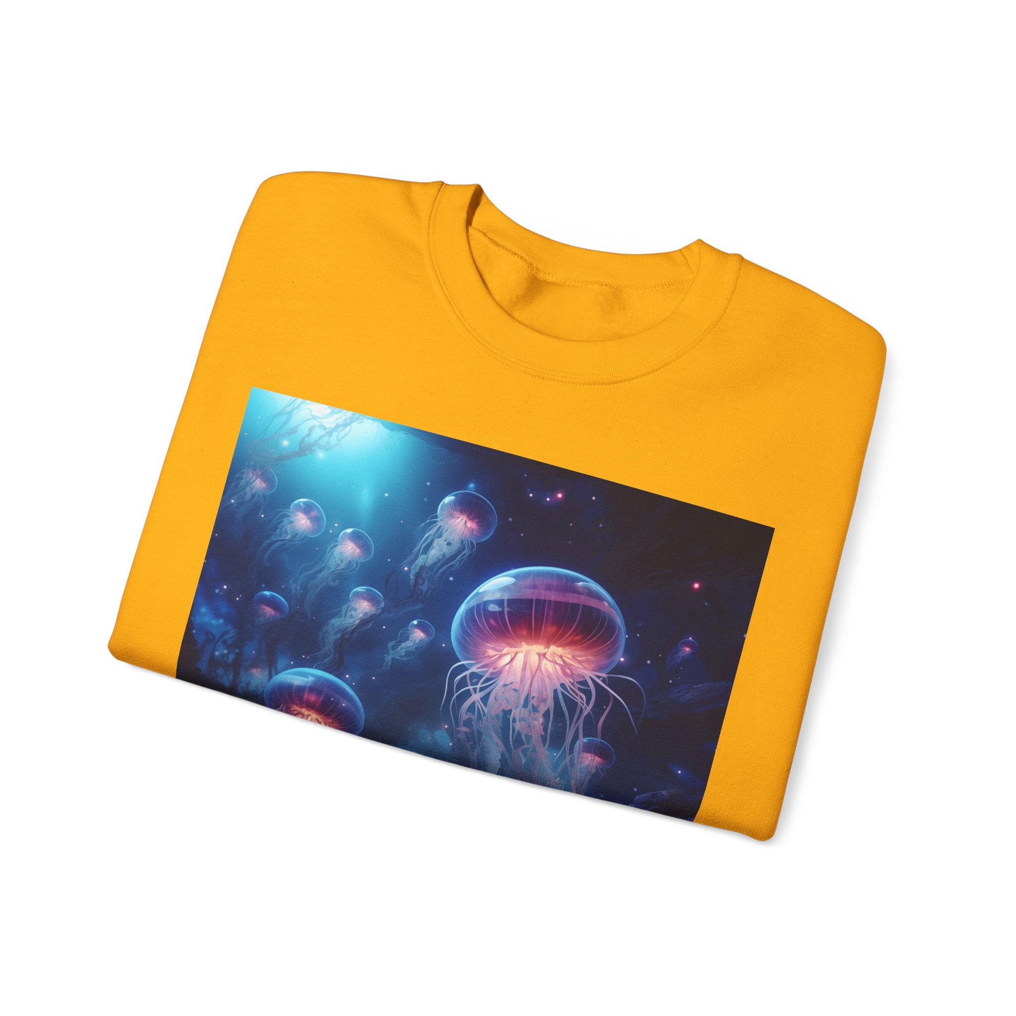 Jellyfish in Space Unisex Heavy Blend Crewneck Sweatshirt