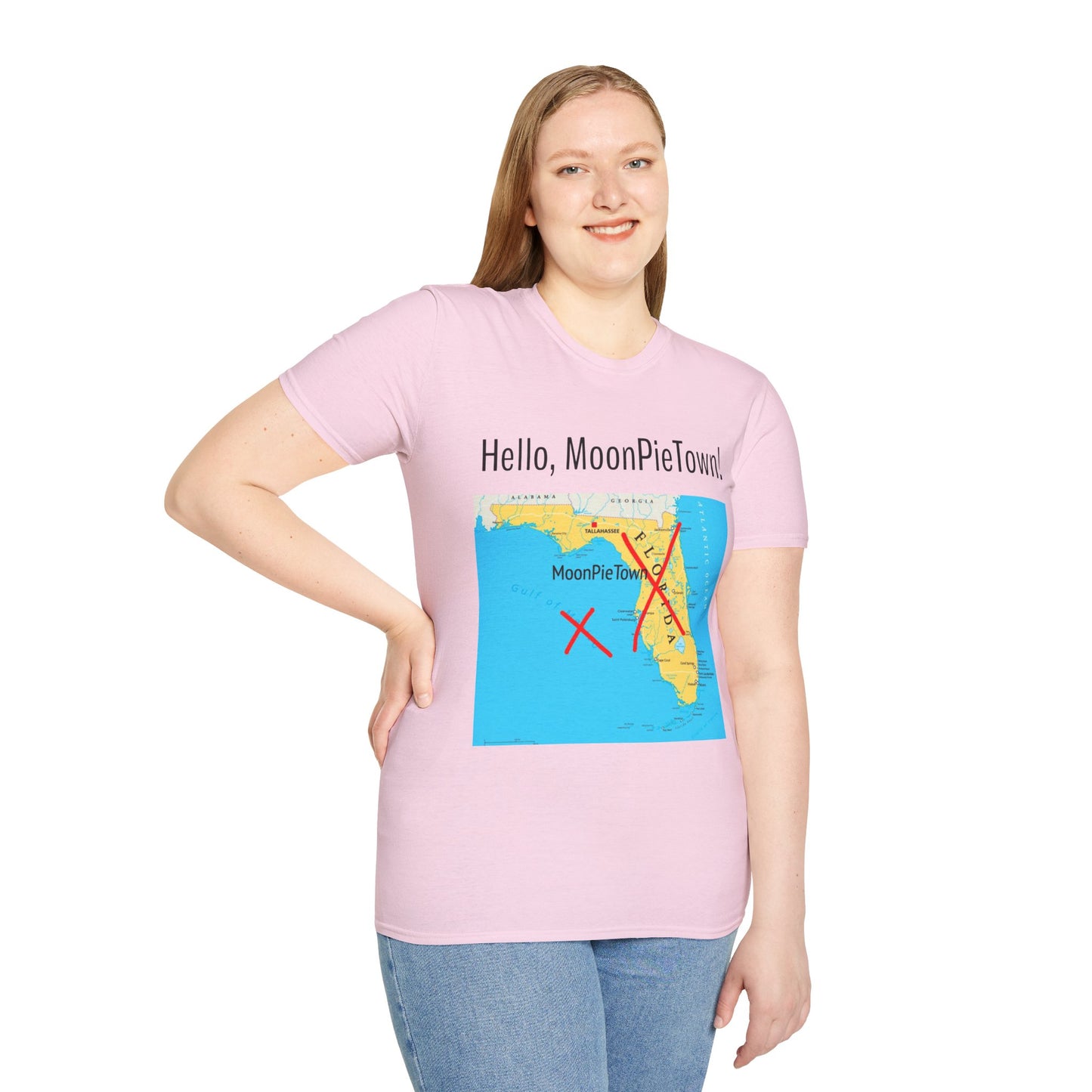 Hello MoonPieTown Unisex T-Shirt - Fun Florida Map Design