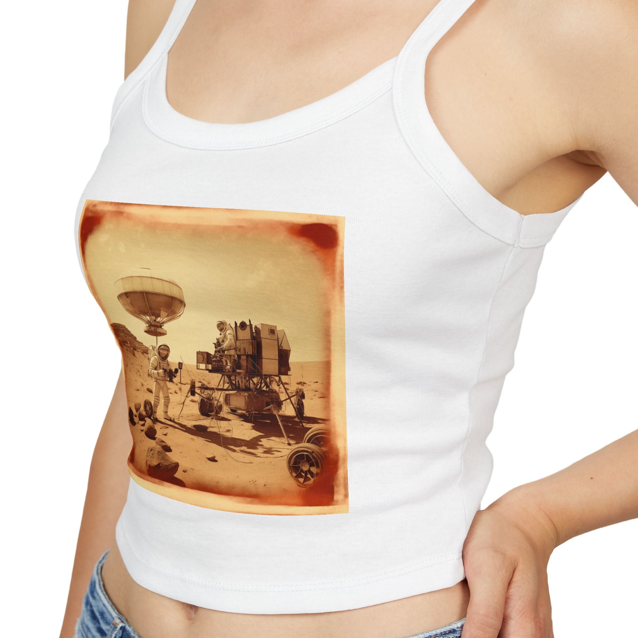 Martian Polaroid Women's Spaghetti Strap Tank Top