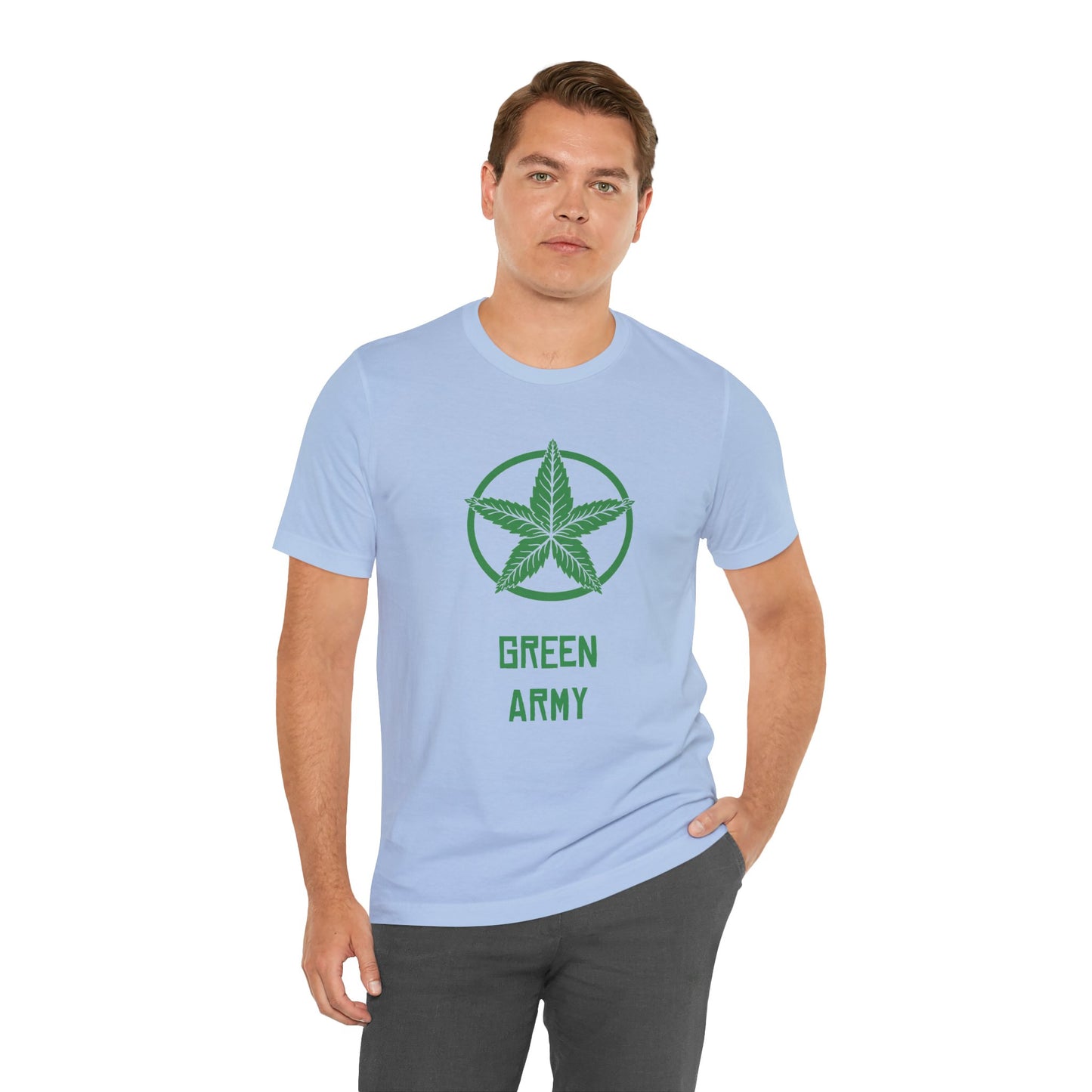 Green Army Star Unisex Jersey Short Sleeve Tee