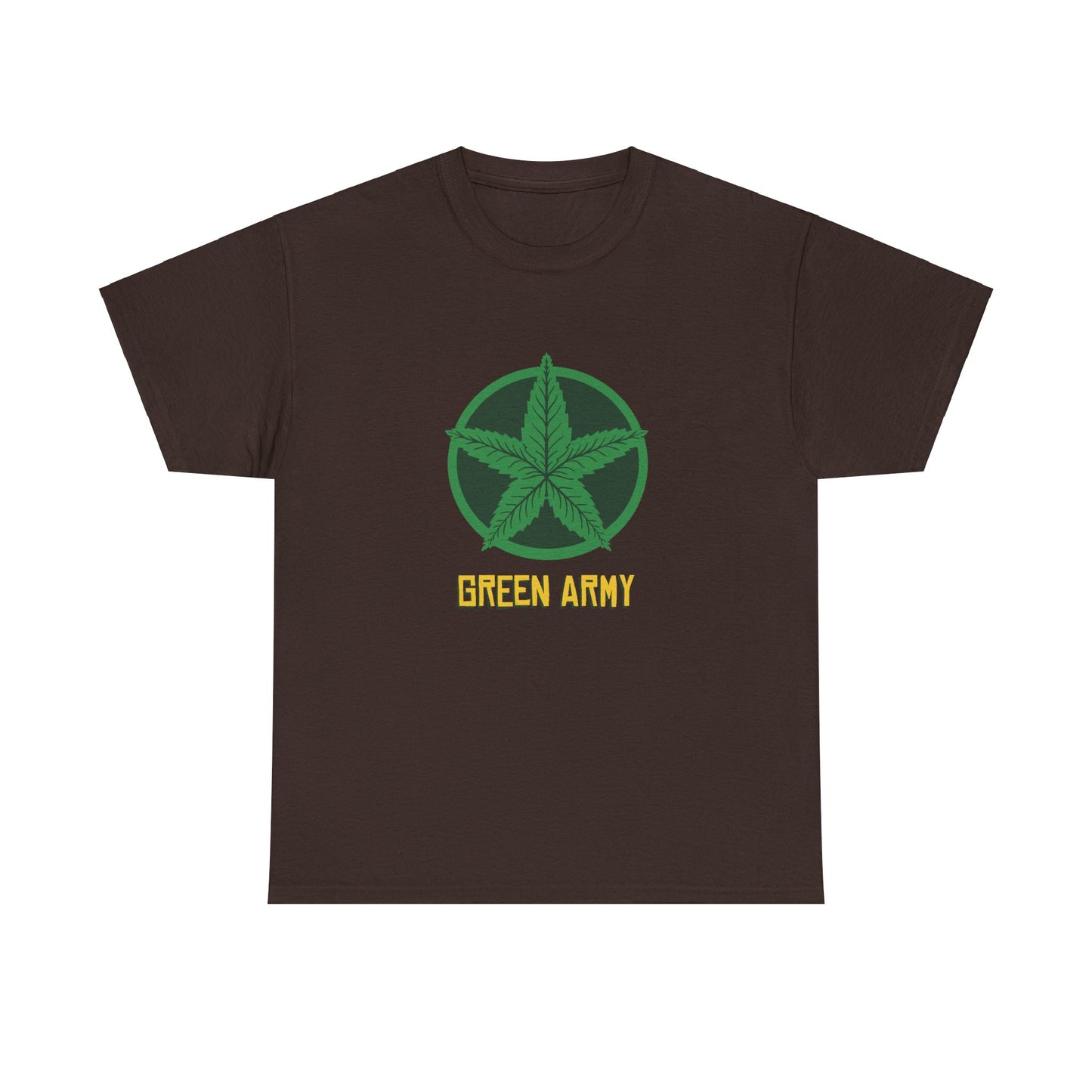 Green Army Star Logo Unisex Heavy Cotton Tee