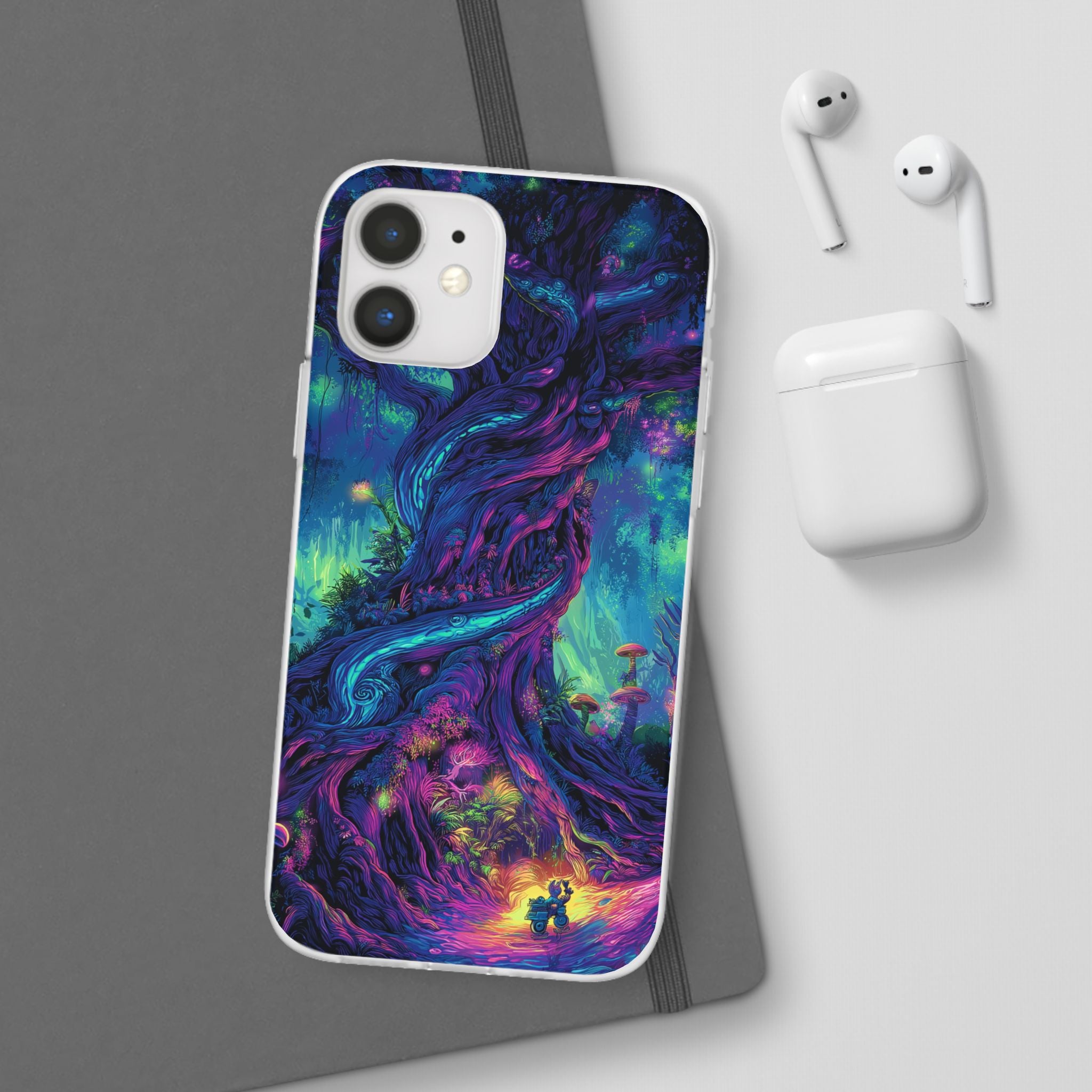 Psychedelic Tree Vibrant Fantasy Flexi Case - Enchanted Forest Design