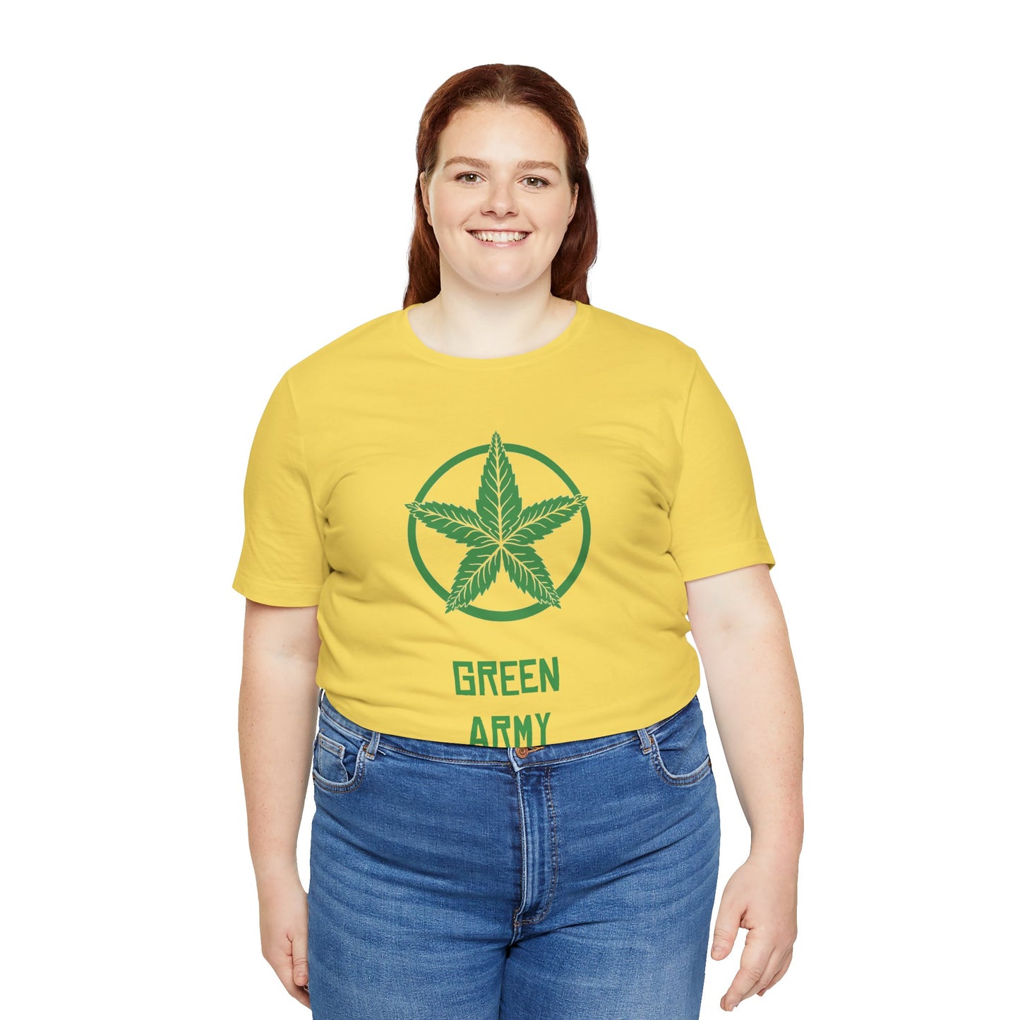 Green Army Star Unisex Jersey Short Sleeve Tee