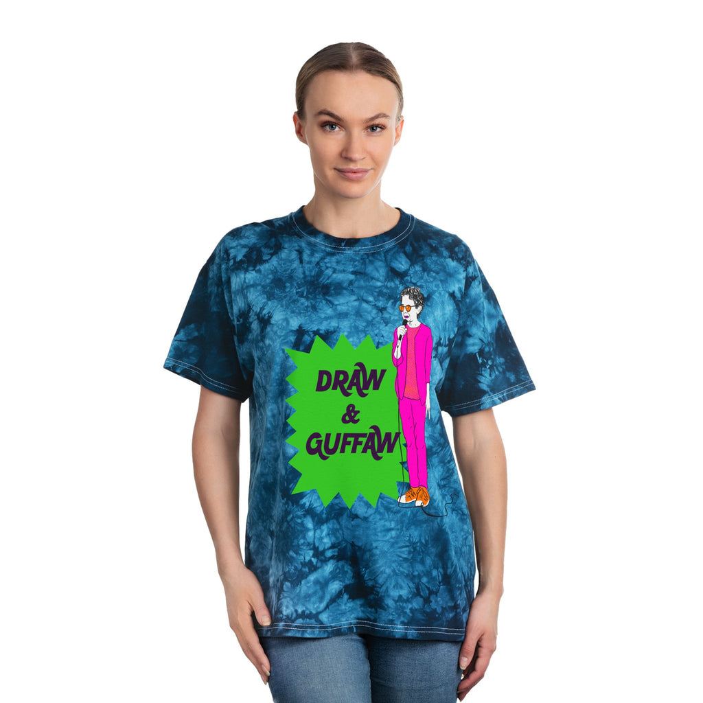 Draw and Guffaw Tie-Dye Tee, Crystal