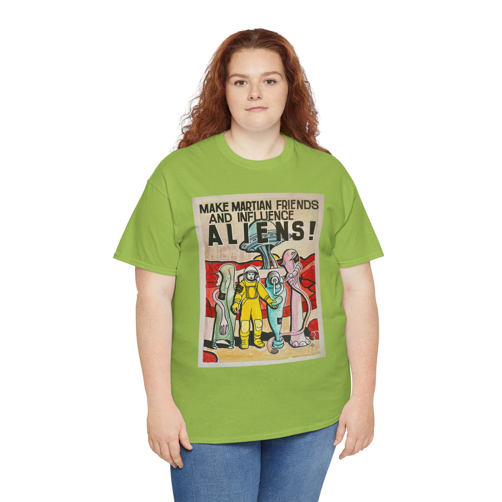 Mars Aliens Unisex Heavy Cotton Tee