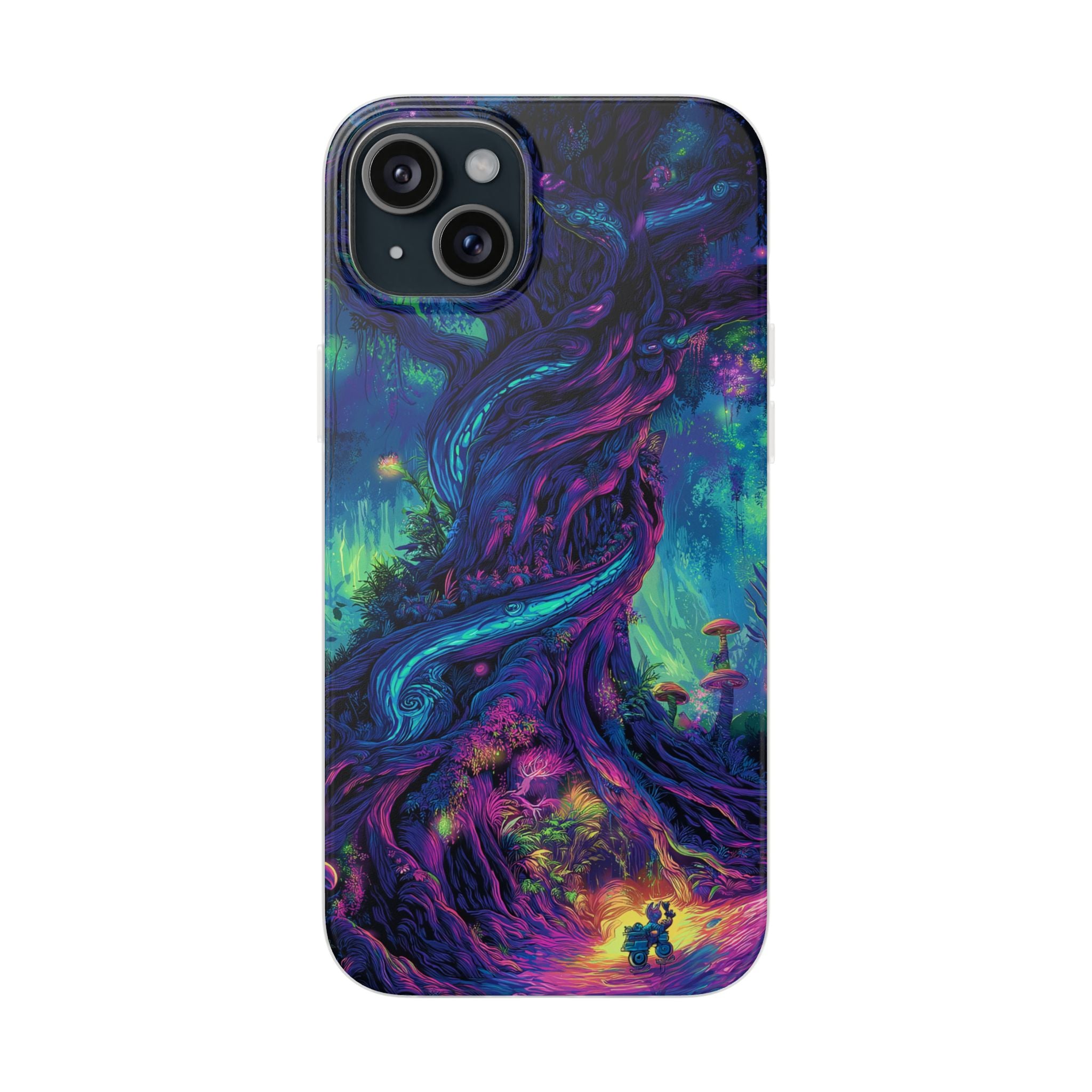 Psychedelic Tree Vibrant Fantasy Flexi Case - Enchanted Forest Design