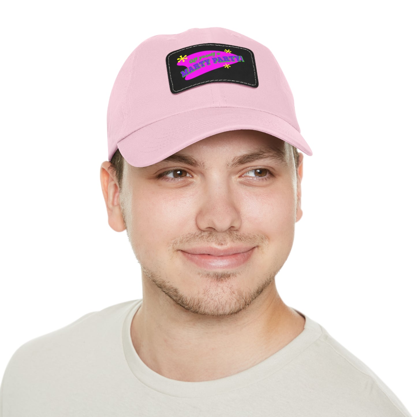 Marty Party Dad Hat with Leather Patch (Rectangle)