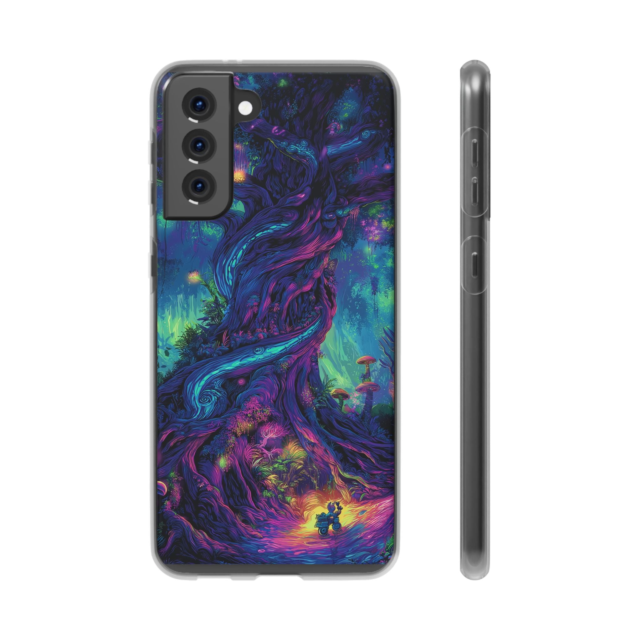 Psychedelic Tree Vibrant Fantasy Flexi Case - Enchanted Forest Design