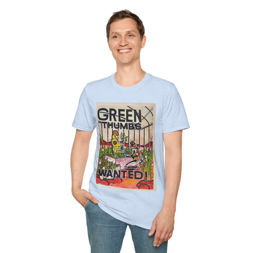 Martian Green Thumbs Unisex Softstyle T-Shirt