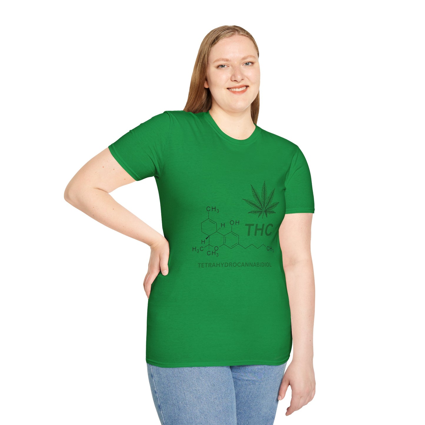 THC Molecule Unisex Softstyle T-Shirt