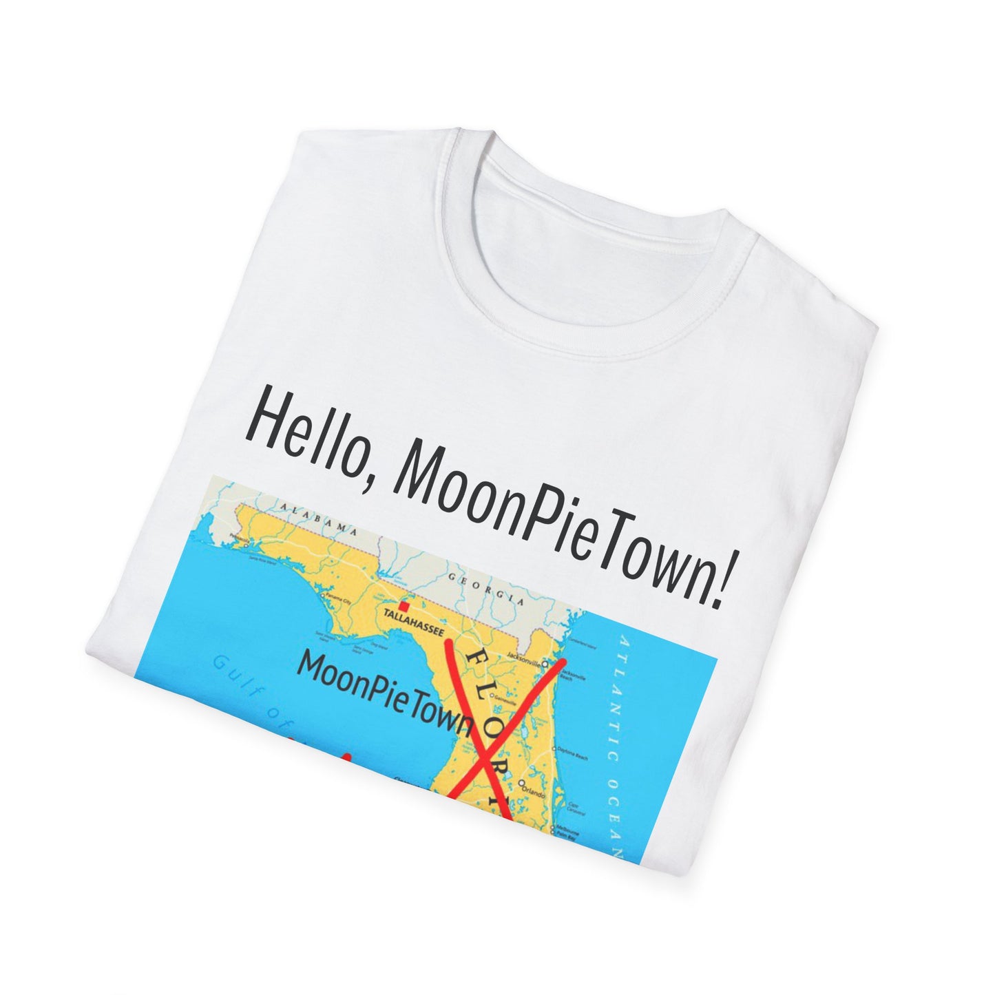 Hello MoonPieTown Unisex T-Shirt - Fun Florida Map Design