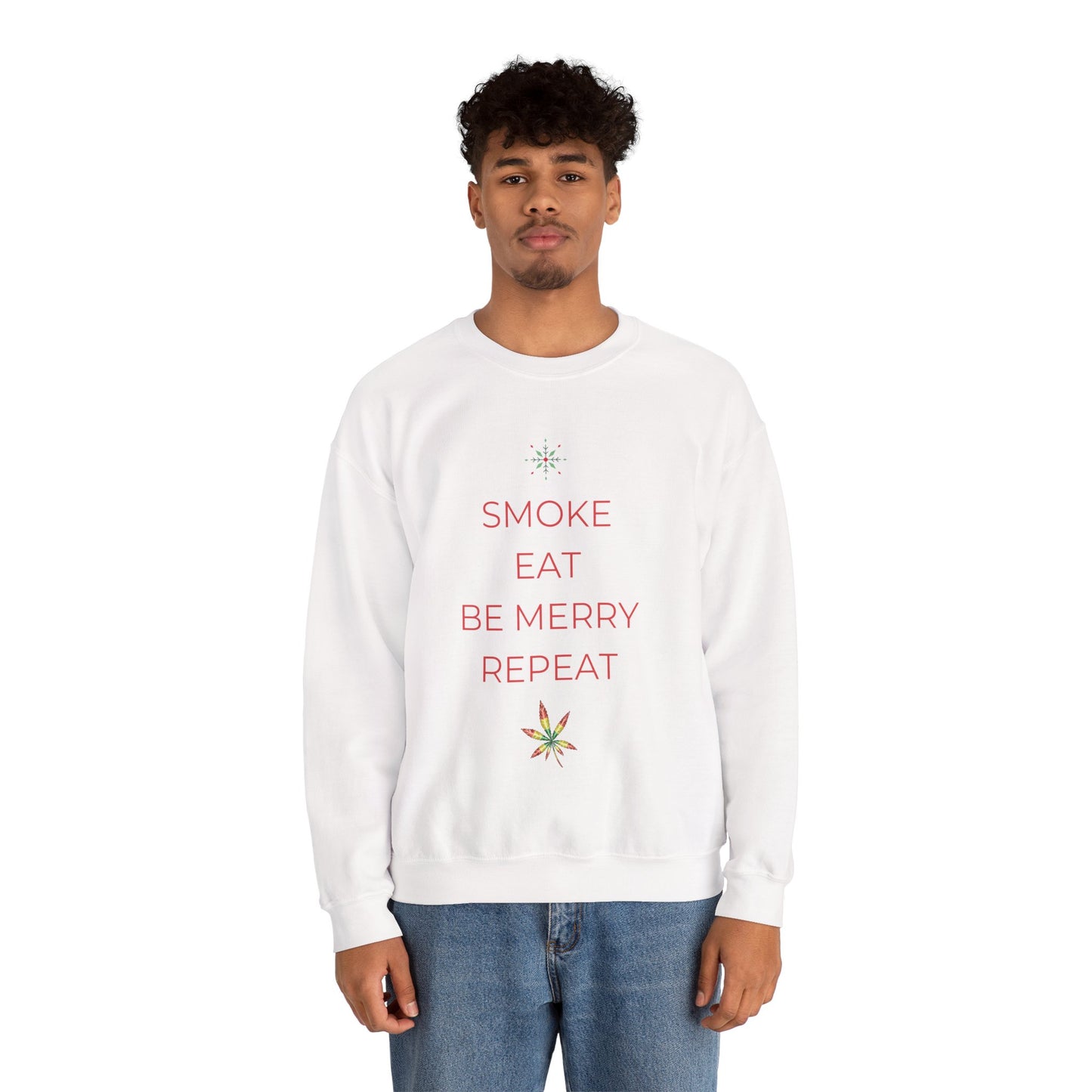 Eat Repeat Holiday Unisex Heavy Blend Crewneck Sweatshirt