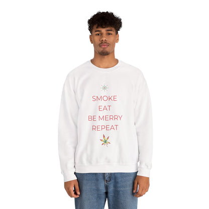 Eat Repeat Holiday Unisex Heavy Blend Crewneck Sweatshirt